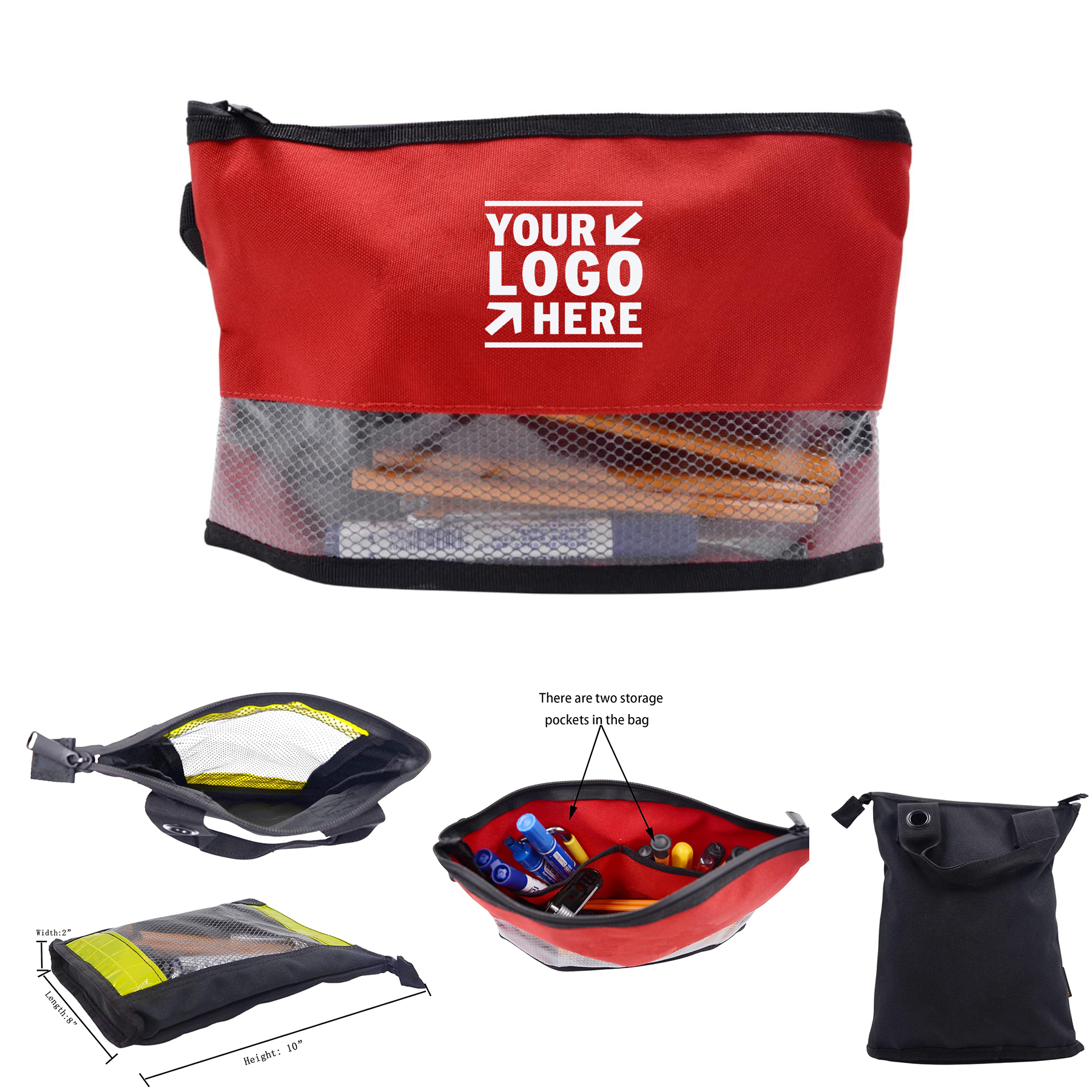 Small Tool Zipper Pouch Durable Storage Organizer Tote Bag 2