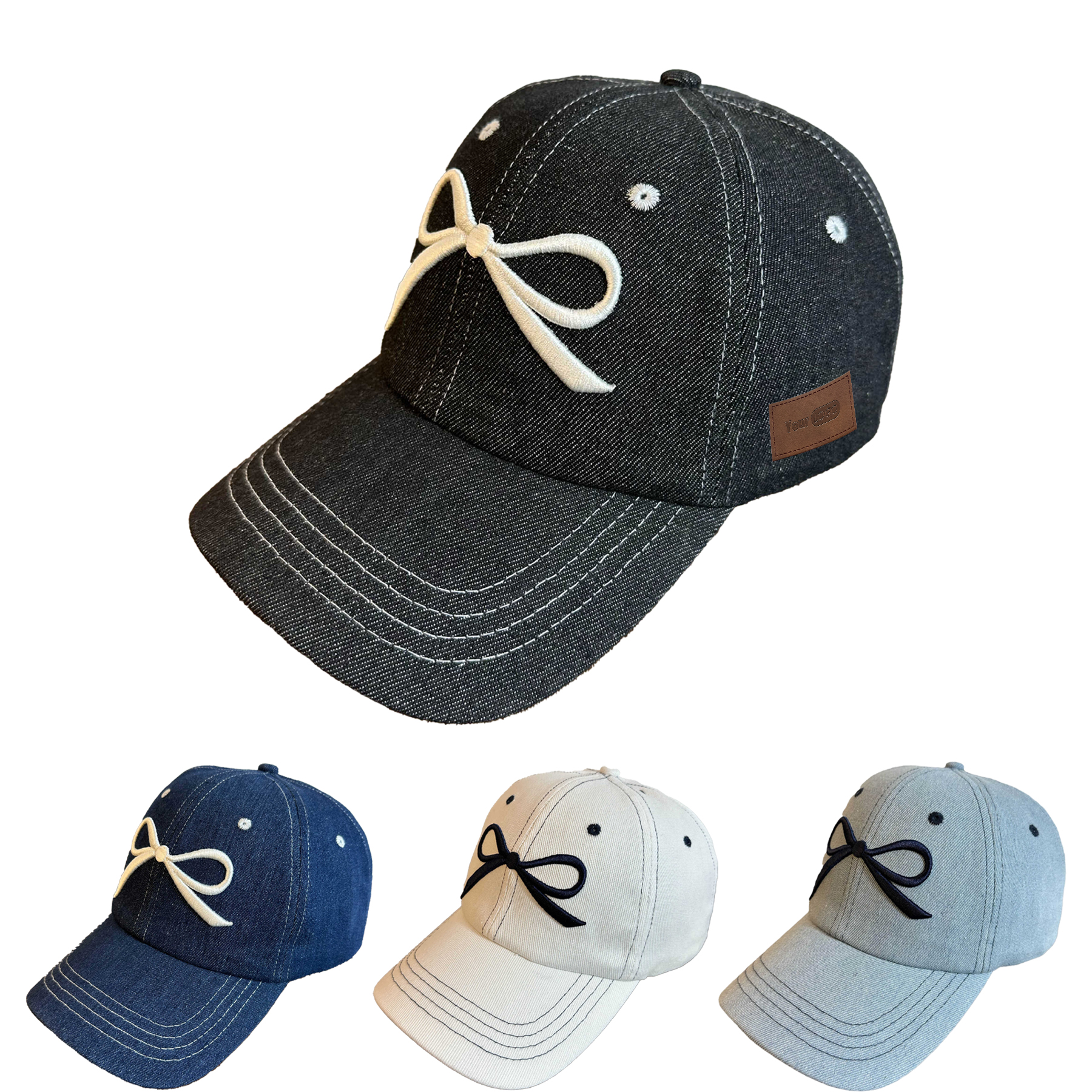 Cotton Versatile Bow Duck Tongue Hat 4
