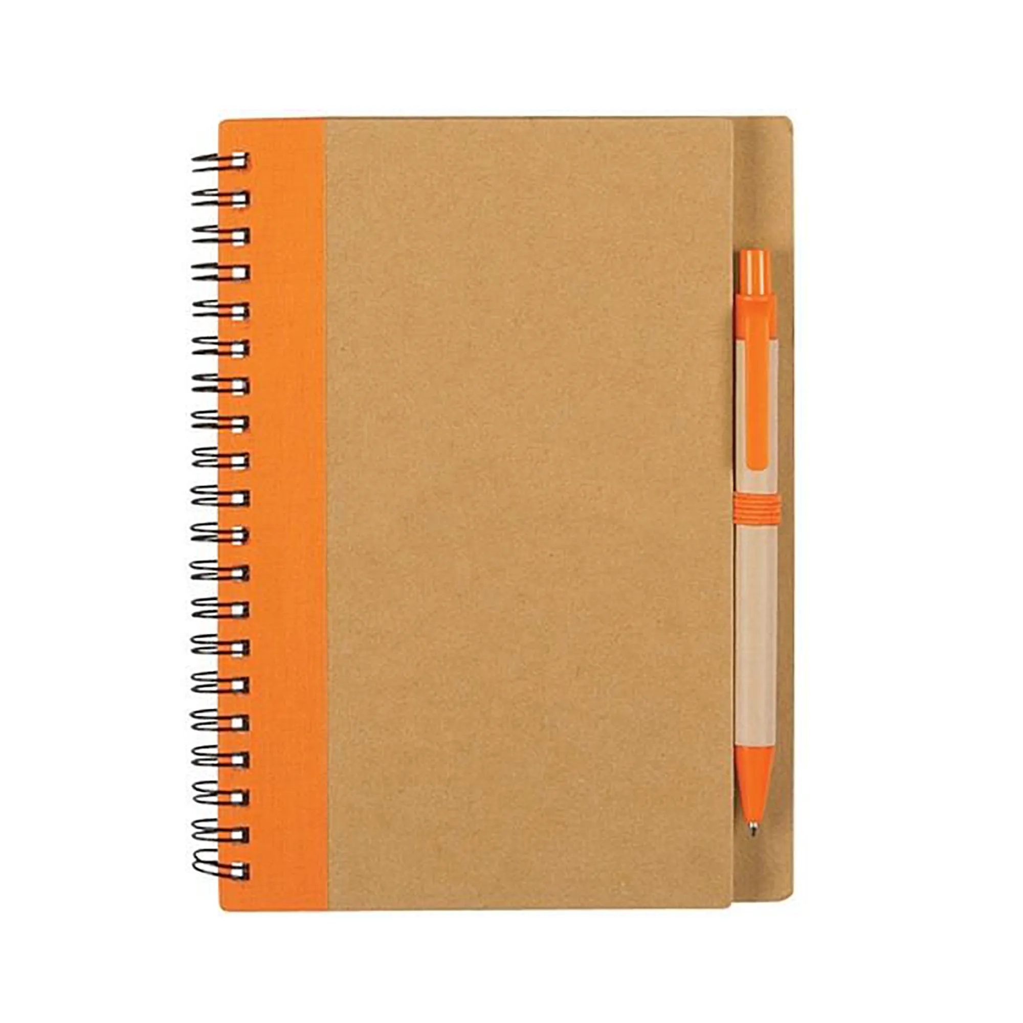 Spiral Bound Notebook with Fabric Cover and Pen 5