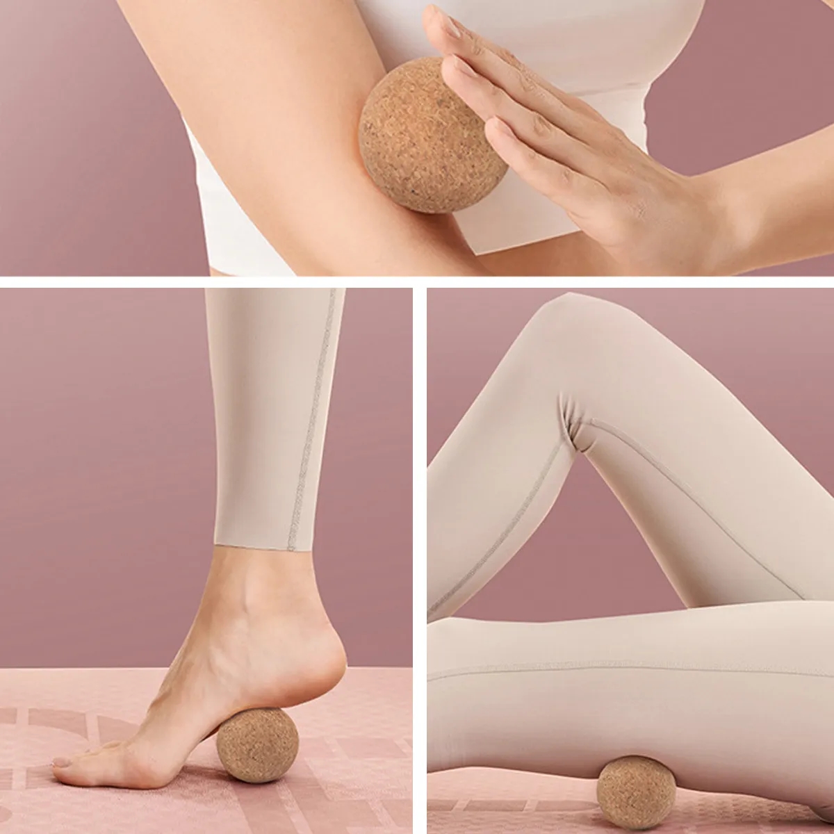 Cork Massage Yoga Ball Therapy for Muscle Pain Relief 5