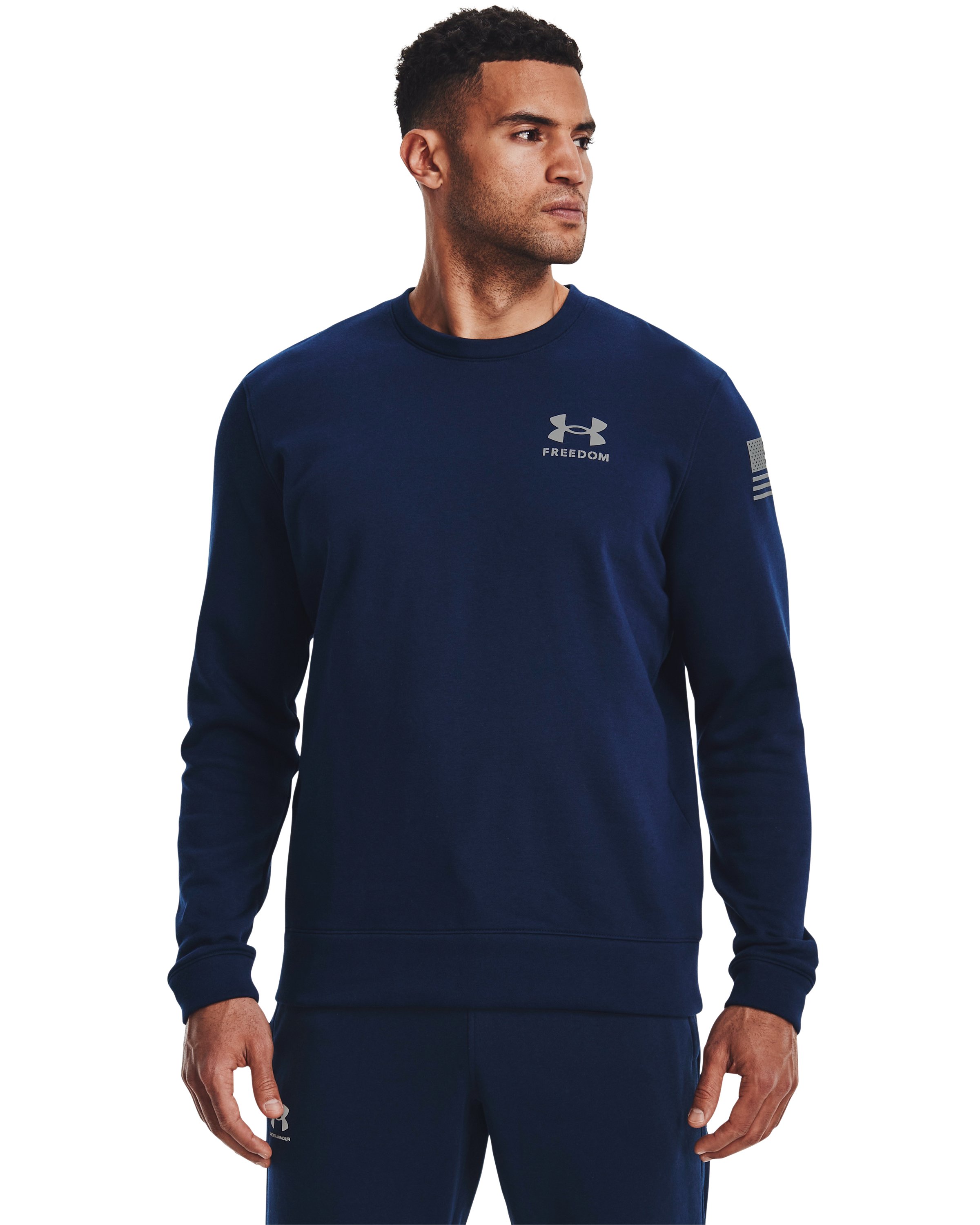 Men's UA Freedom Rival Fleece Crew, custom hoodie or sweatshirt with logo imprint 3