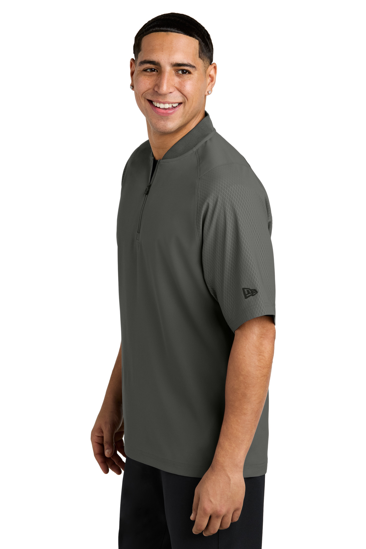 New Era Cage Short Sleeve 1/4-Zip Jacket. NEA600 36