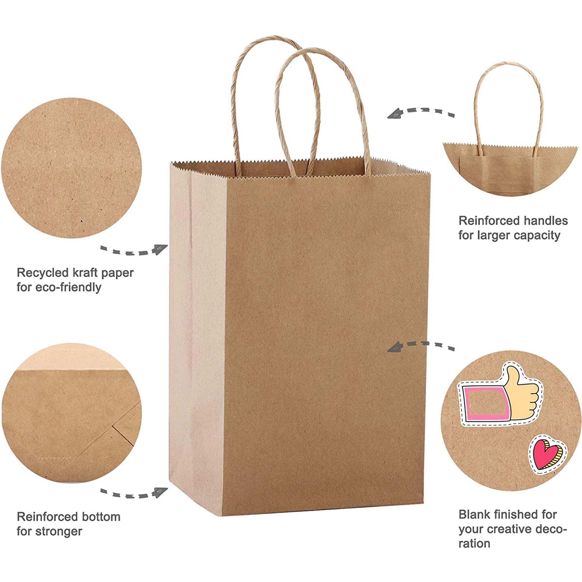 Karft Brown Paper Bags with Handles 7