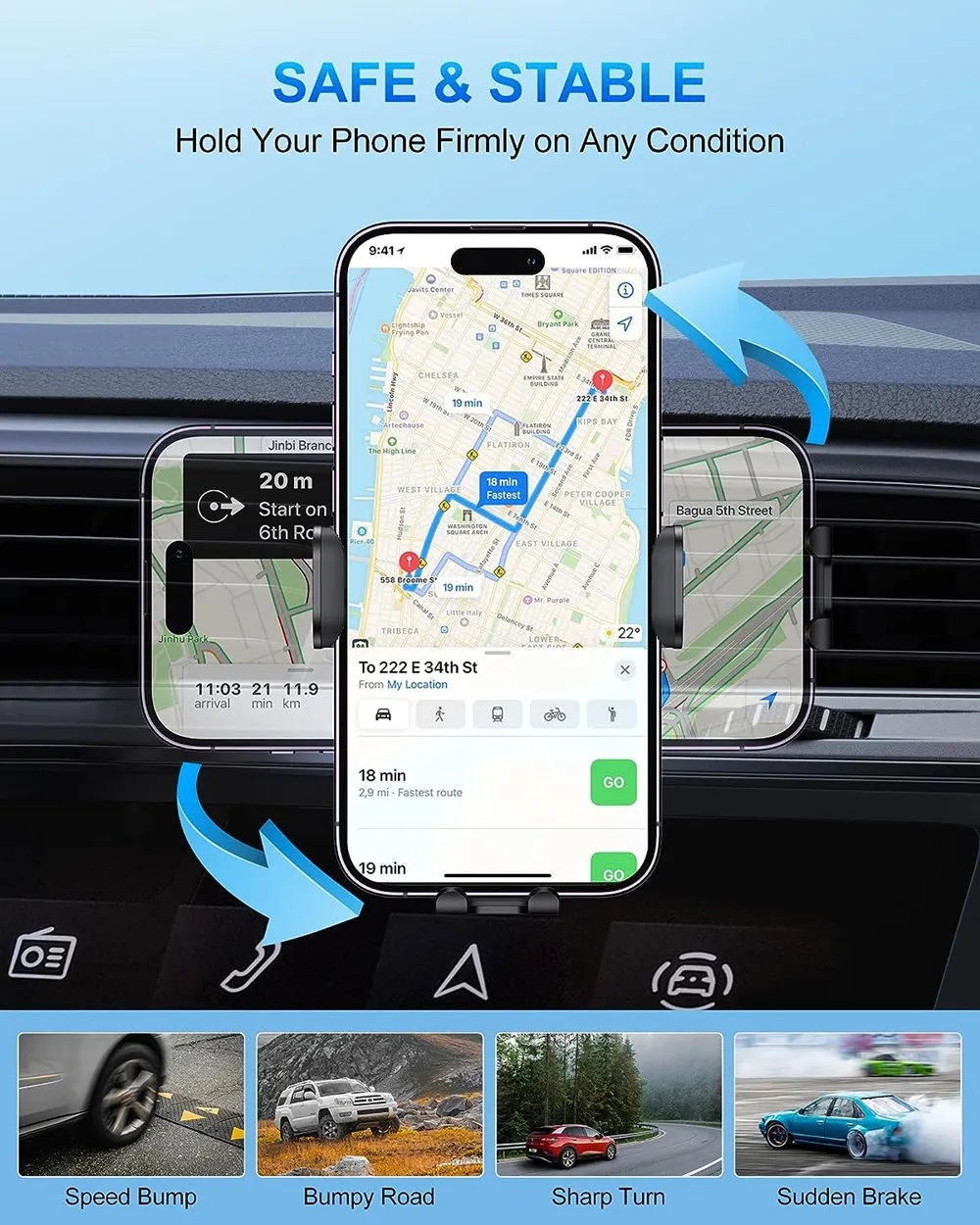 15W Wireless Fast Charging Car Charger 8