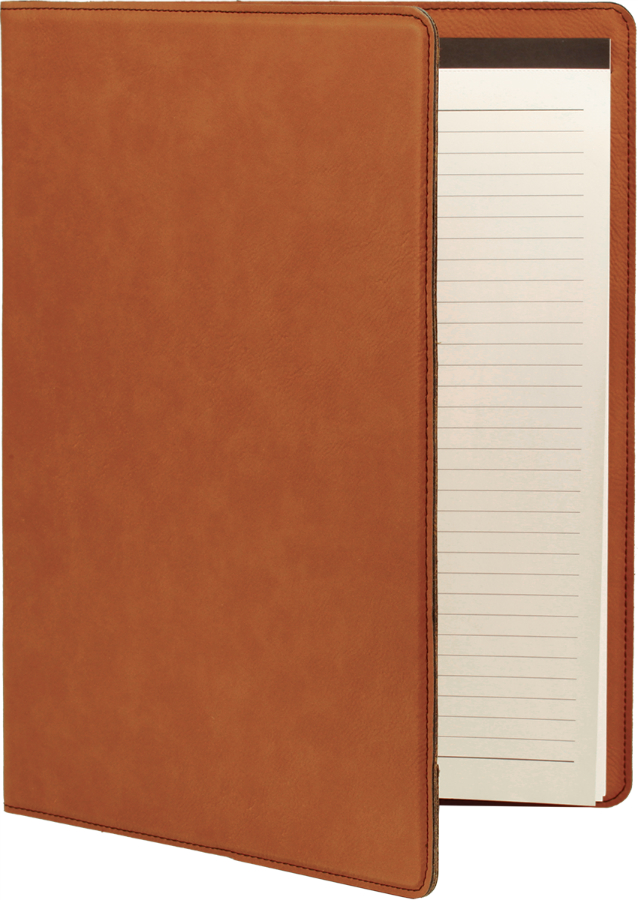 9 1/2" x 12" Rawhide Leatherette Portfolio with Notepad 2