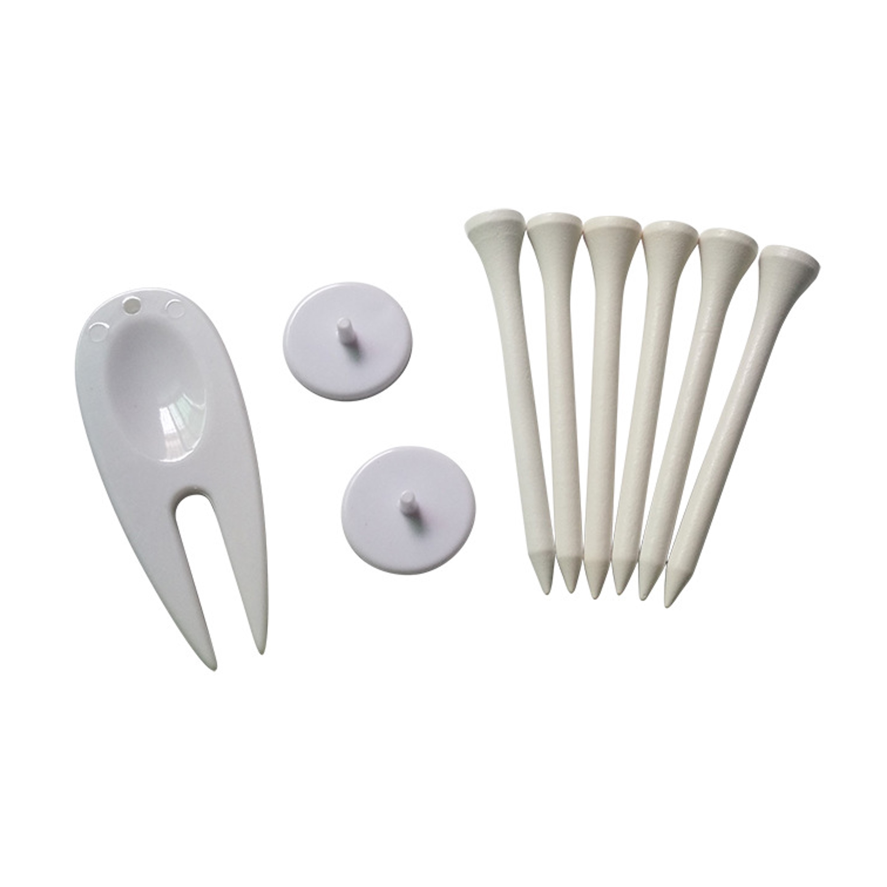 Combo Golf Pack of 6 Tees, 2 Ball Markers, 1 Divot Tool 3