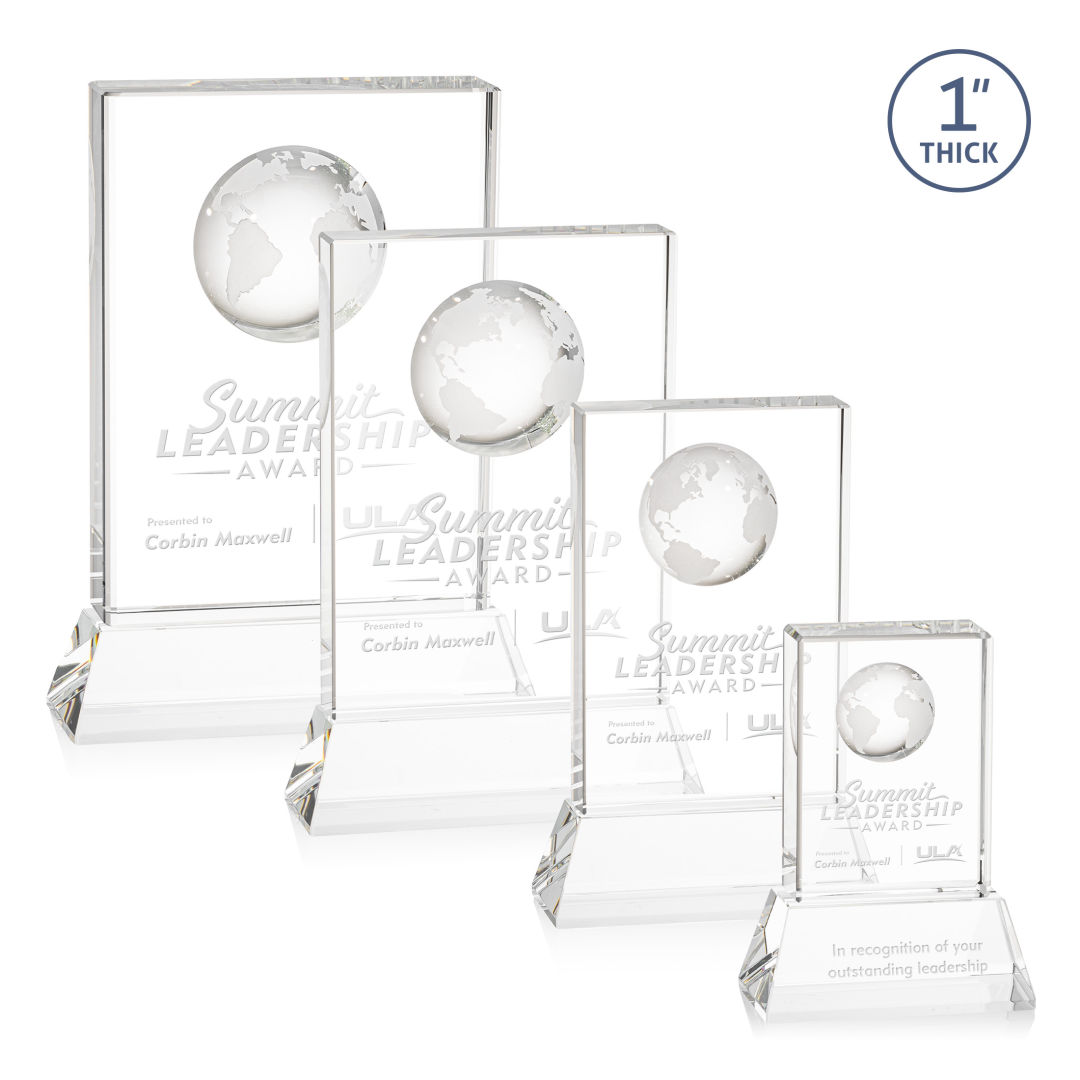 Ambassador Globe Award on Base - Clear