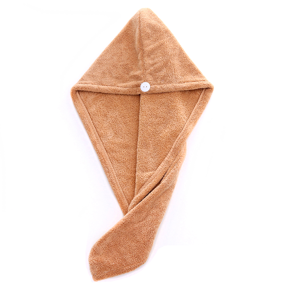 Coral velvet hair-drying cap absorbent dry hair towel 6