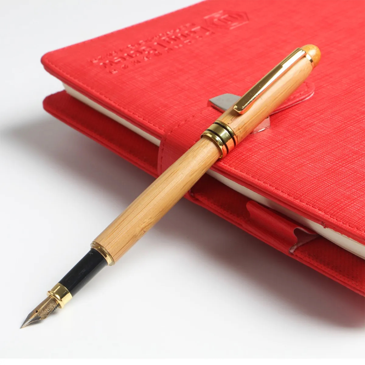 Wooden Bamboo Set Ballpoint Signature Pen Craft Gift Box 3