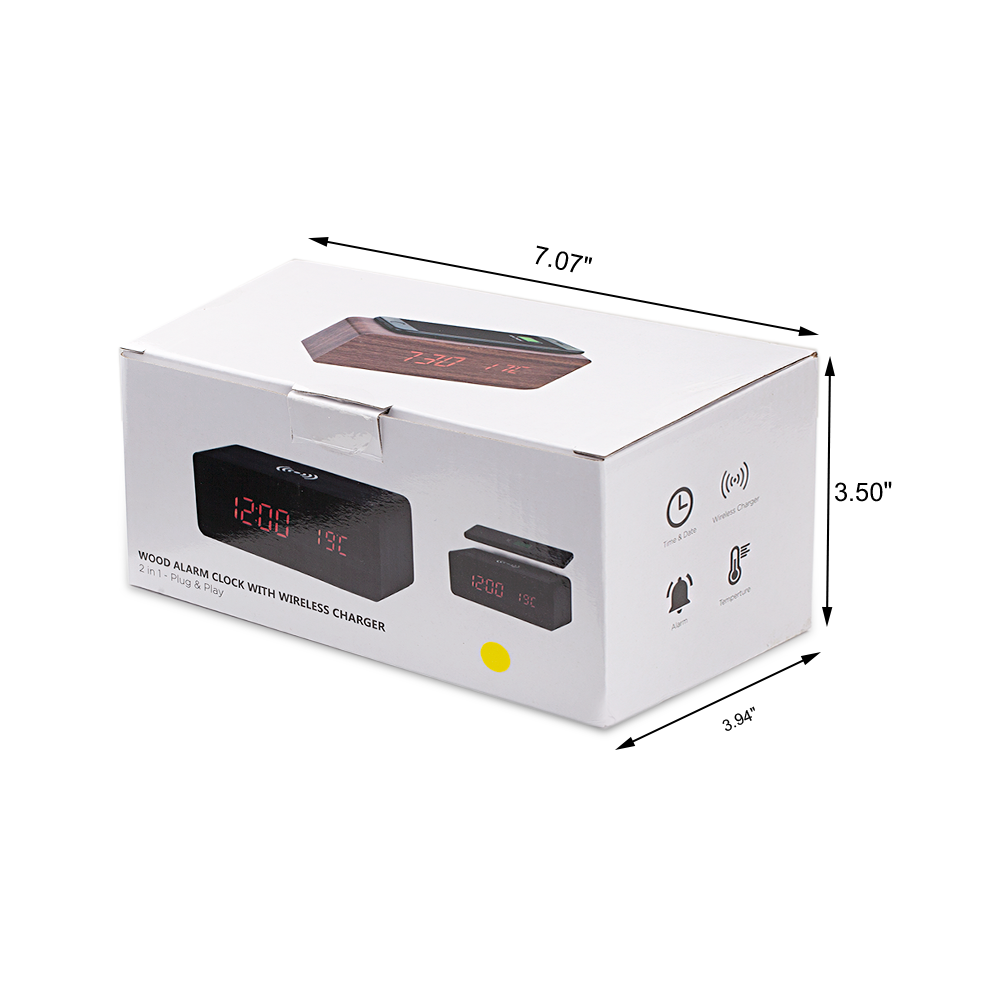 Clement Eco-Friendly Alarm Clock and Wireless Charger 3