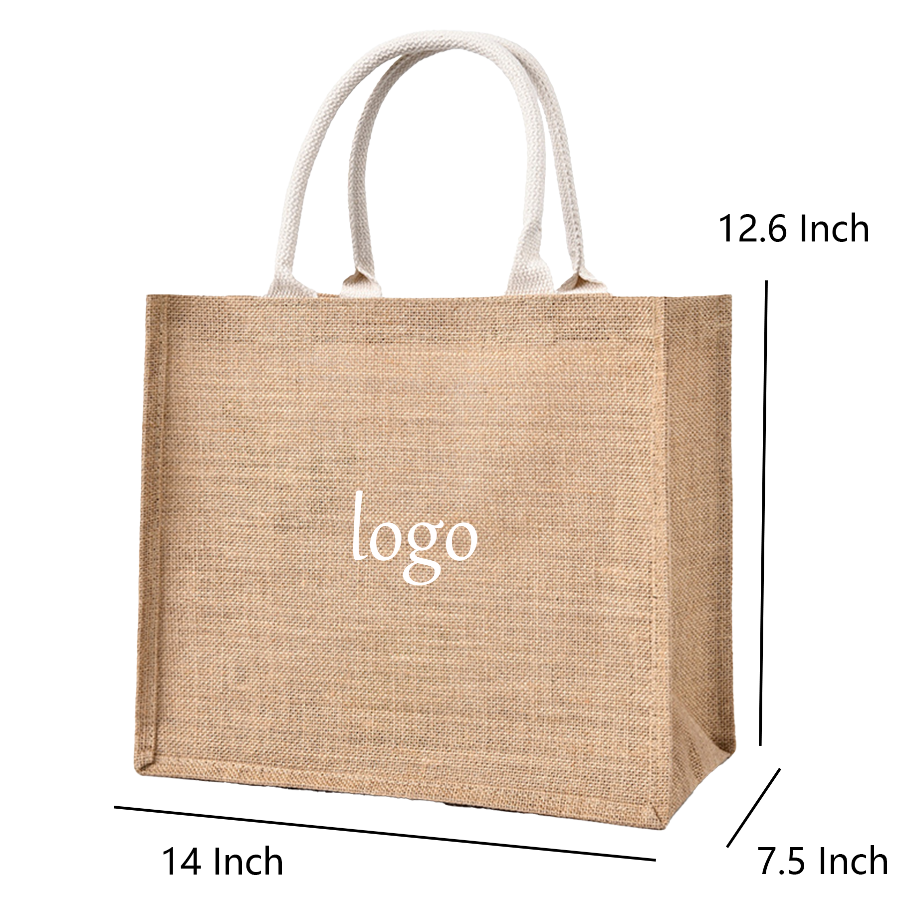 Linen Shopping Tote Bag, custom tote bag with logo imprint 2