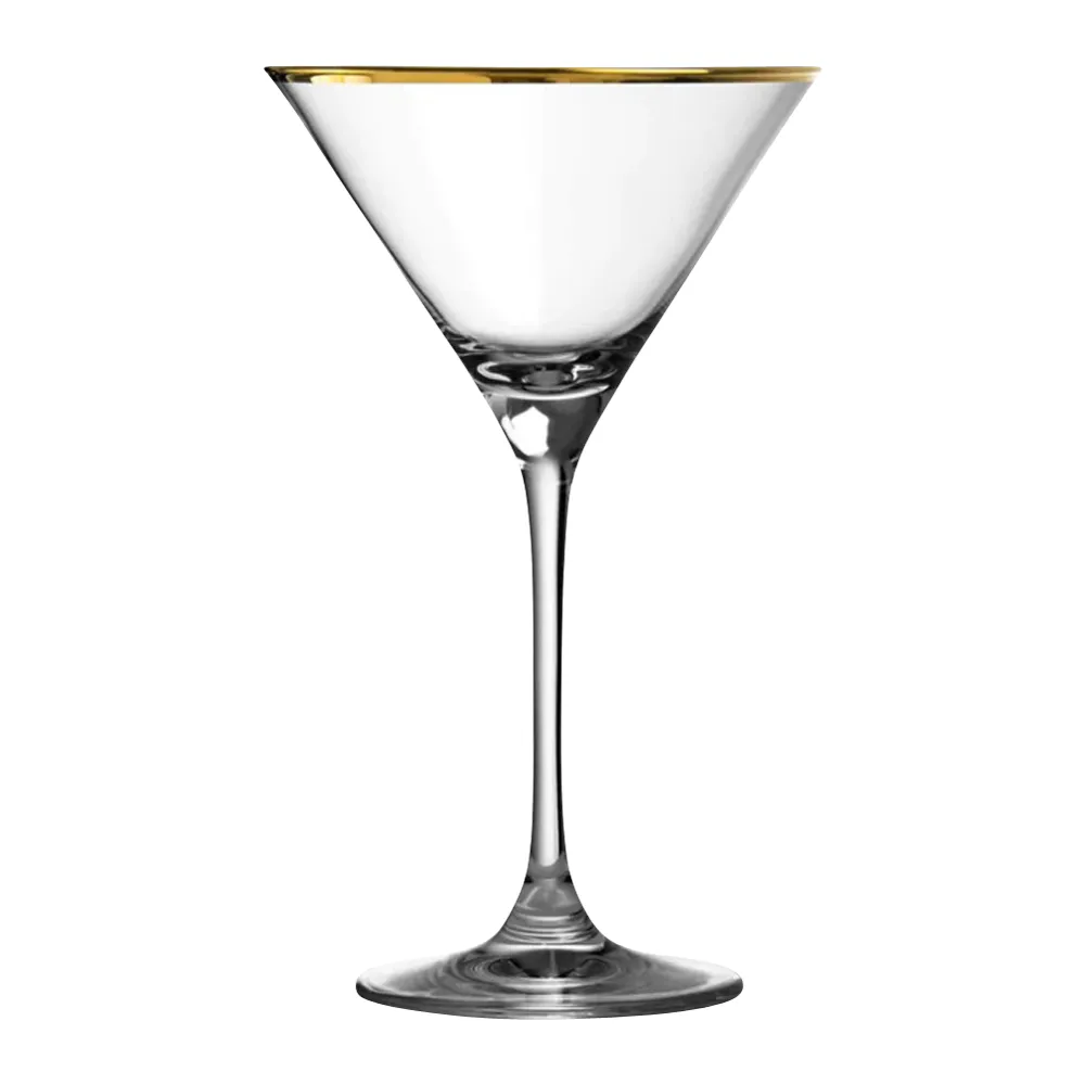 8.25oz. Gold Rimmed Martini Glass 4