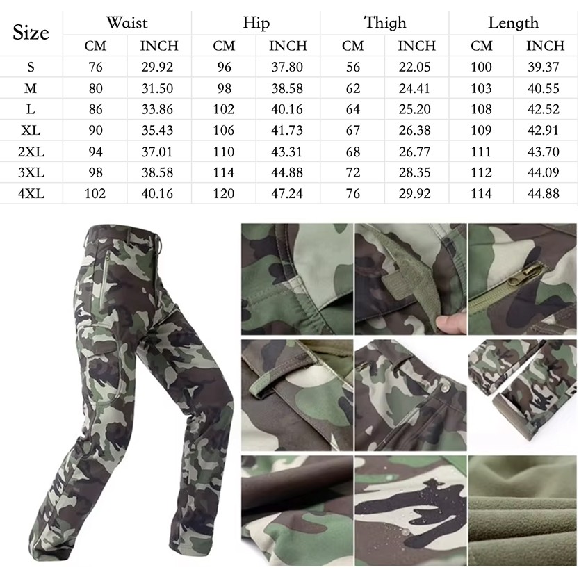 Men's Sport Winter Warm Tactical Pants 3