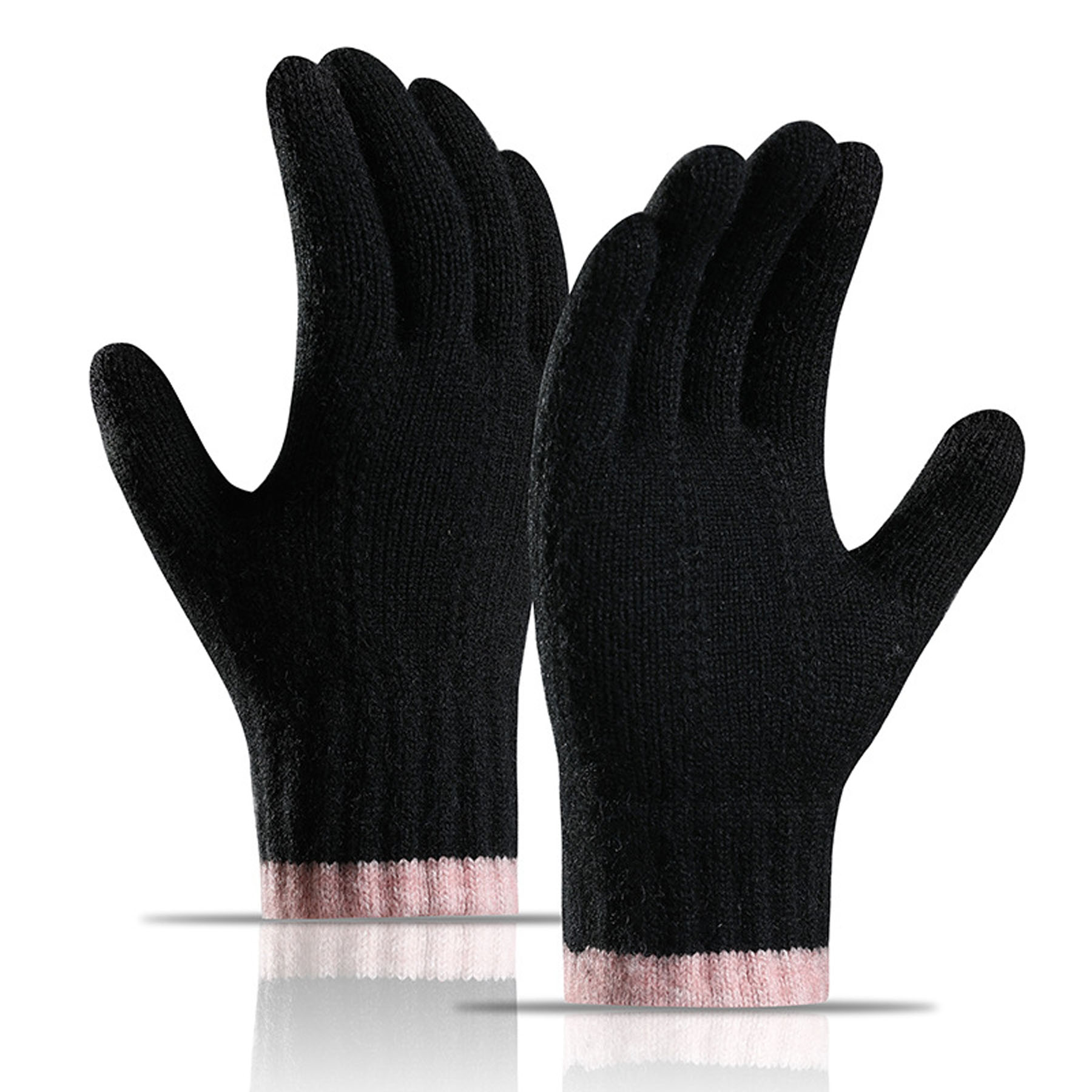 Couple's Knitted Alpaca Wool Gloves 1