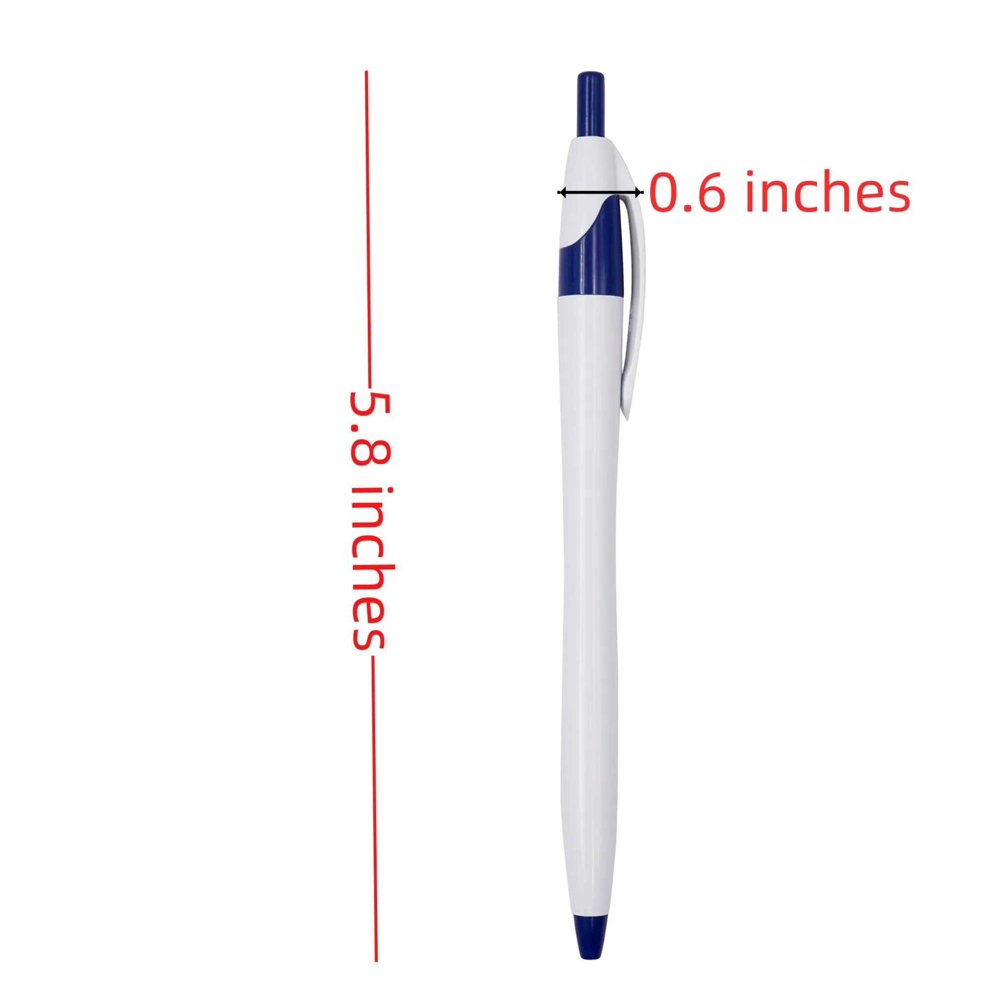 Custom Logo Push Color Plastic Ballpoint Pen Balck Ink 5