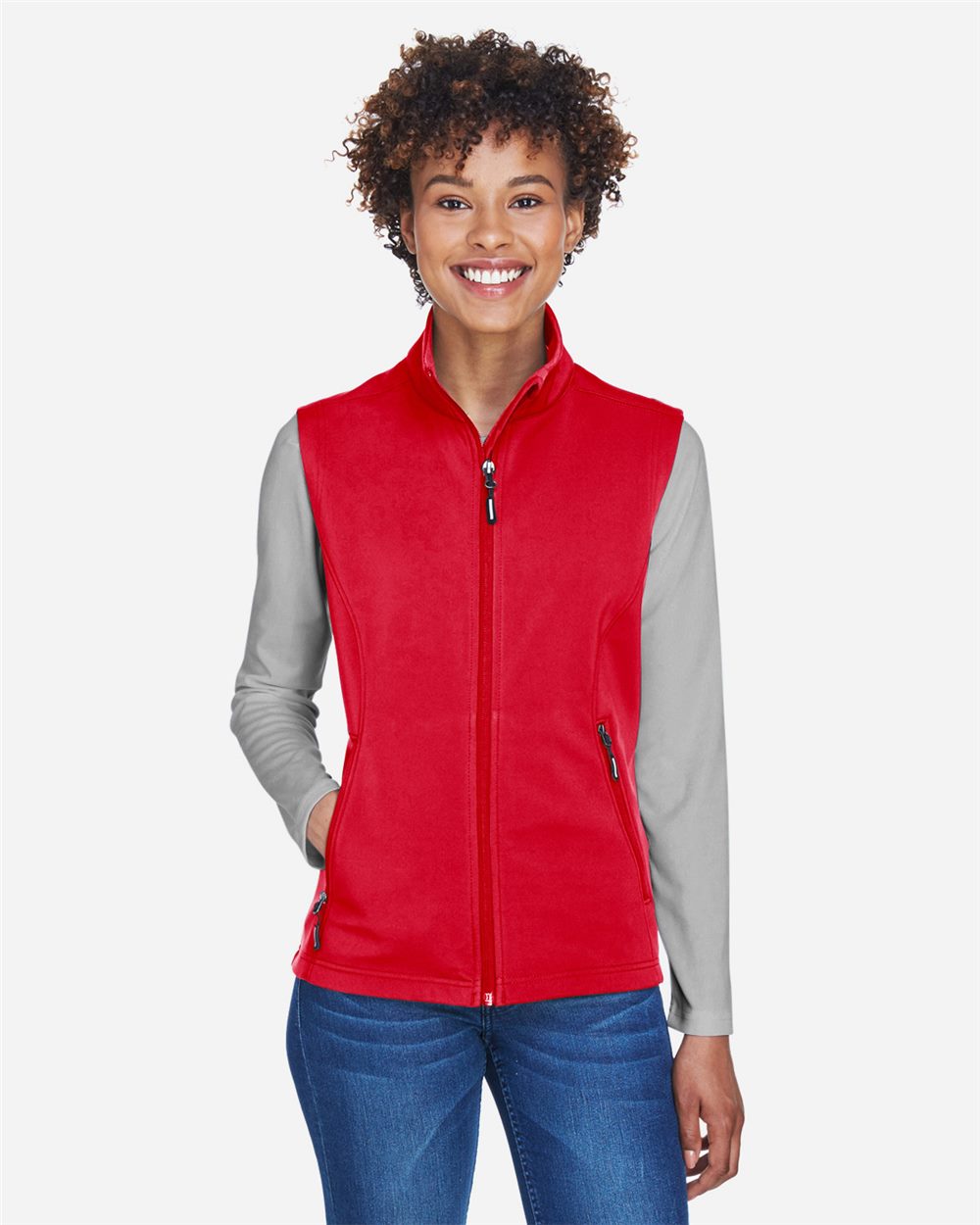 Women's Cruise Two-Layer Fleece Bonded Soft Shell Vest - CE701W 9