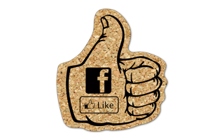 Thumbs Up Cork Coaster 1