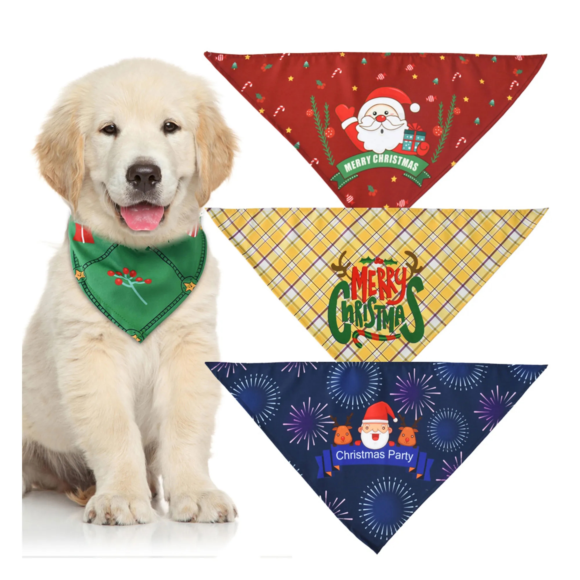 Christmas Dog Pet Scarf 1