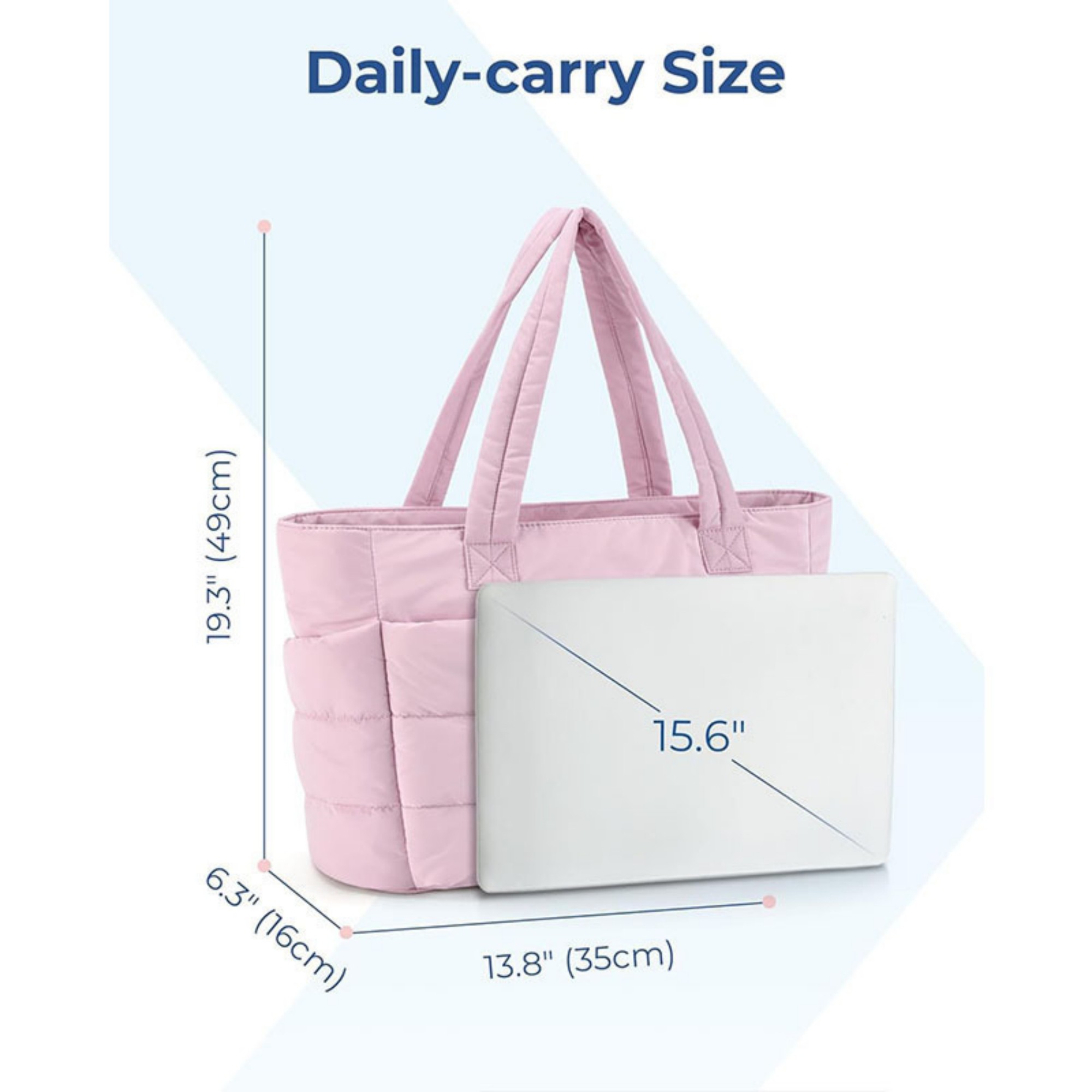 Lightweight Puffy Tote Bag With Compartments 4