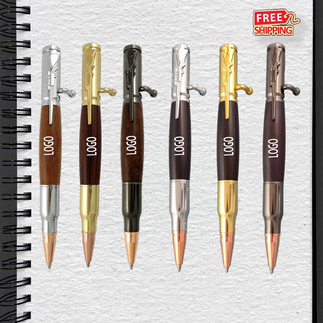 Bolt Action Ballpoint Pen with Wooden Finish 4