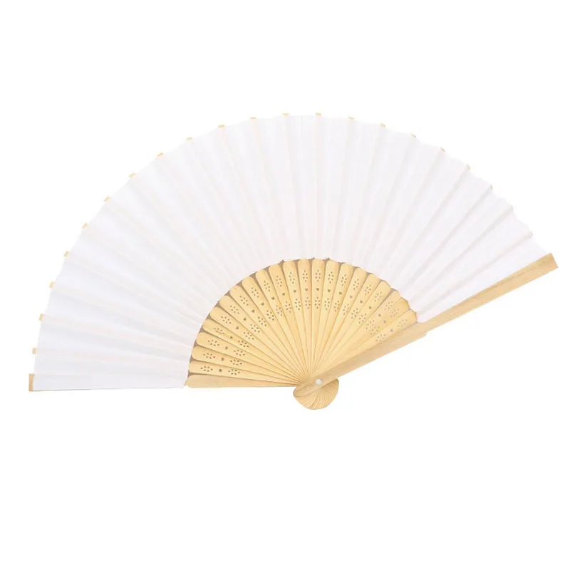 Full Color Folding Paper Fan With Bamboo Handle 4