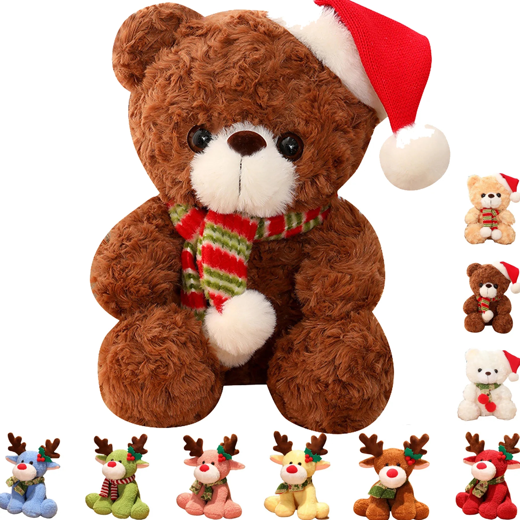 11inch Christmas Gift Doll Soft Plush Elk Costume Toy 1