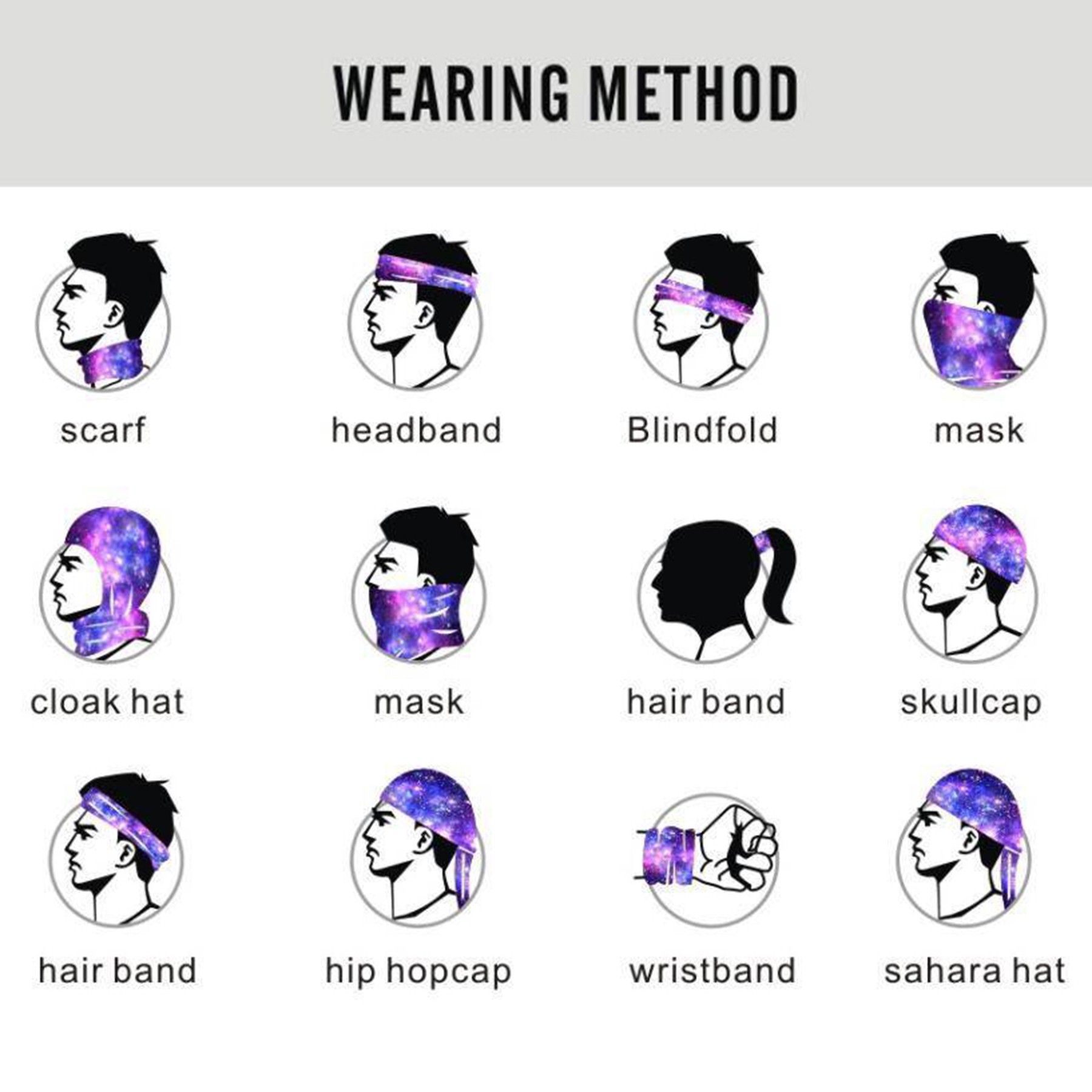 Multifunctional Bandana Headwear Face Mask 2