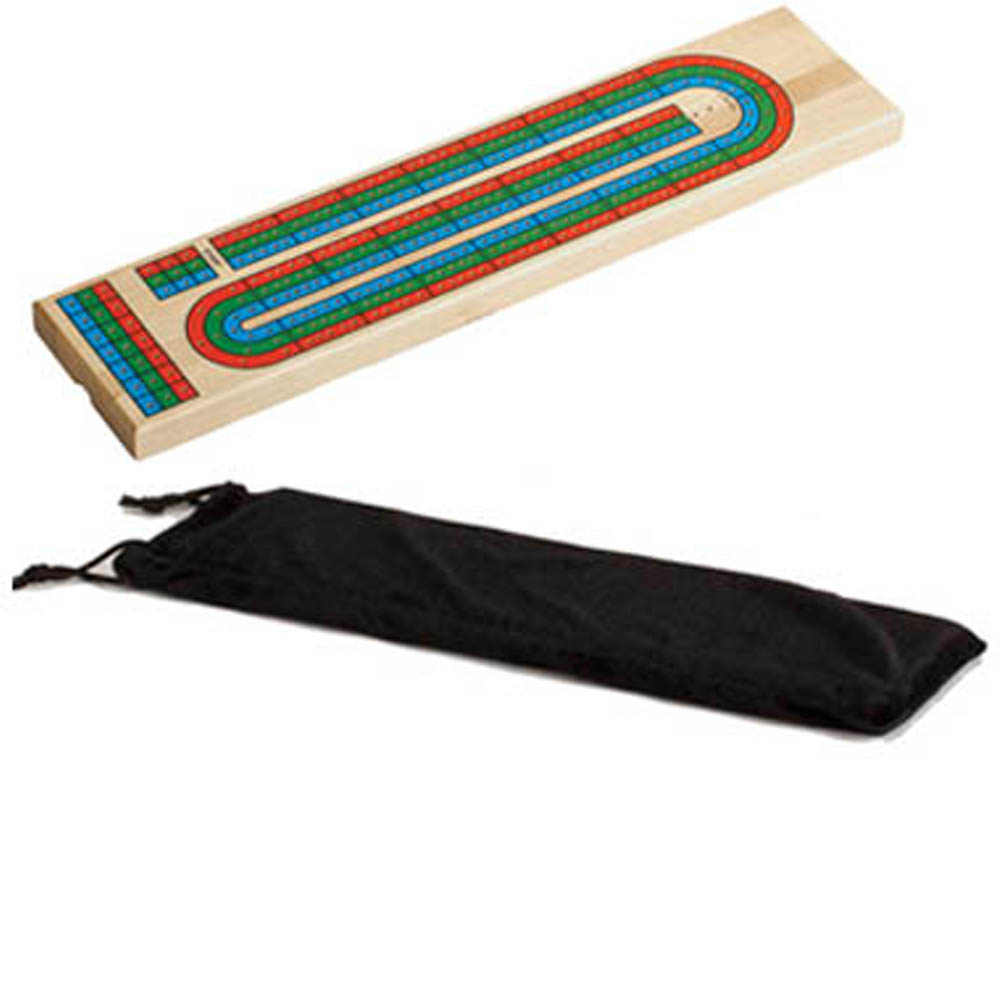 3 Color Track Wooden Cribbage Board 2
