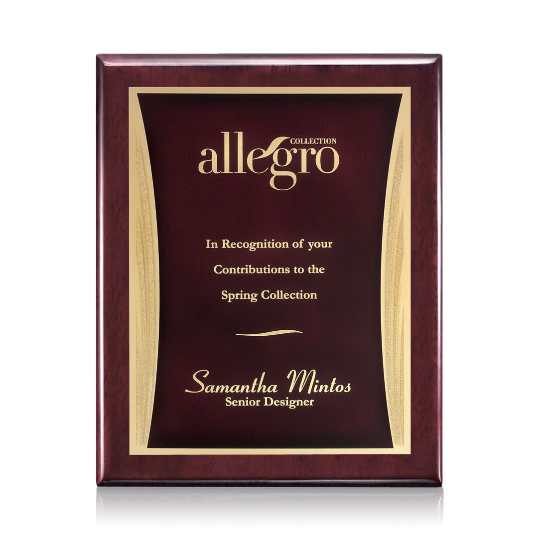Oakleigh/Showtime Plaque - Rosewood/Red 3