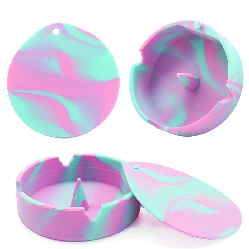 Custom Silicone Ashtray With Lid 5