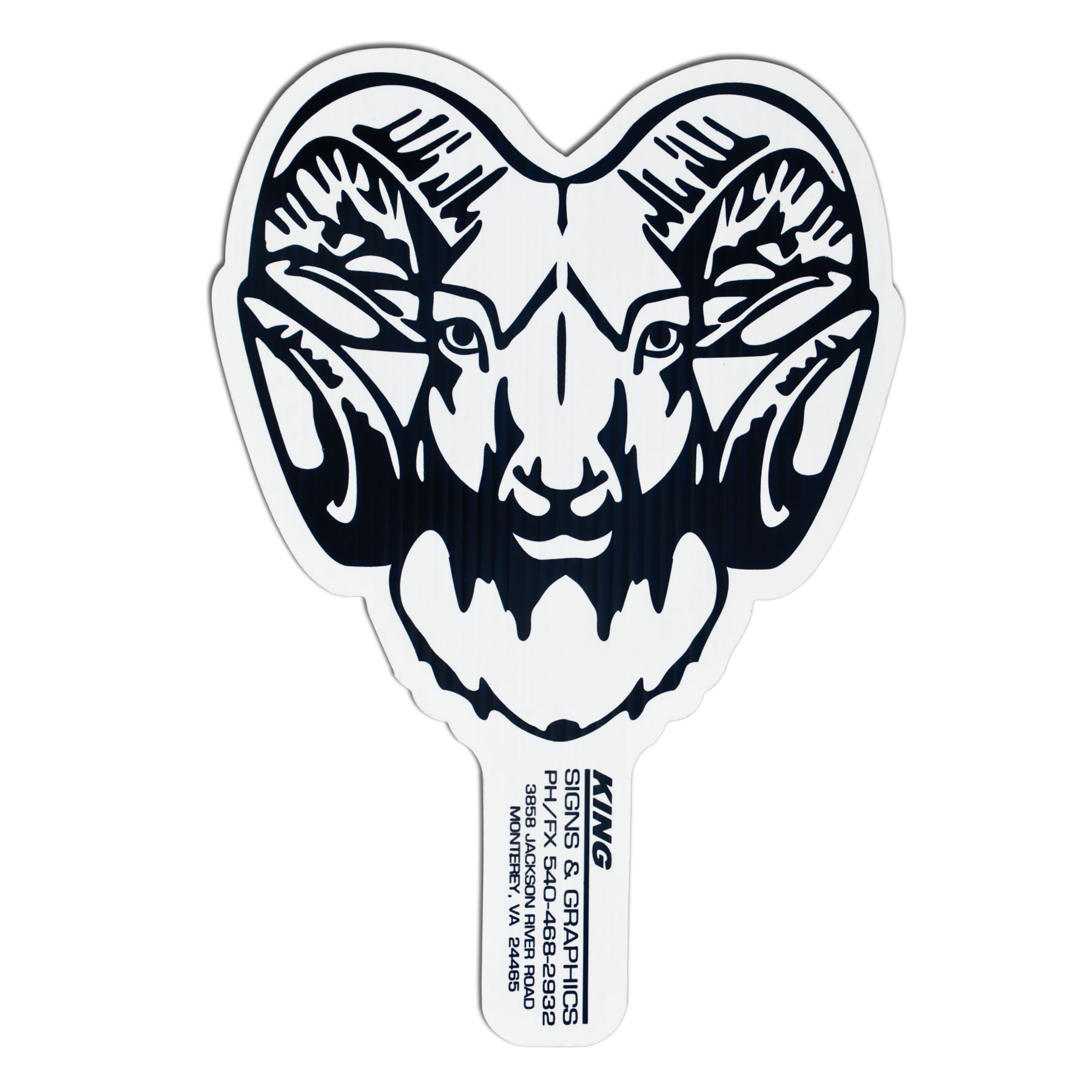 Ram Mascot Hand Fan, Screen Printed 2