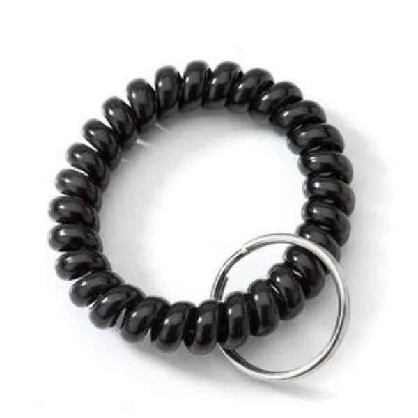 Transparency Flexible Spiral Coil Stretchable Key Chain 6