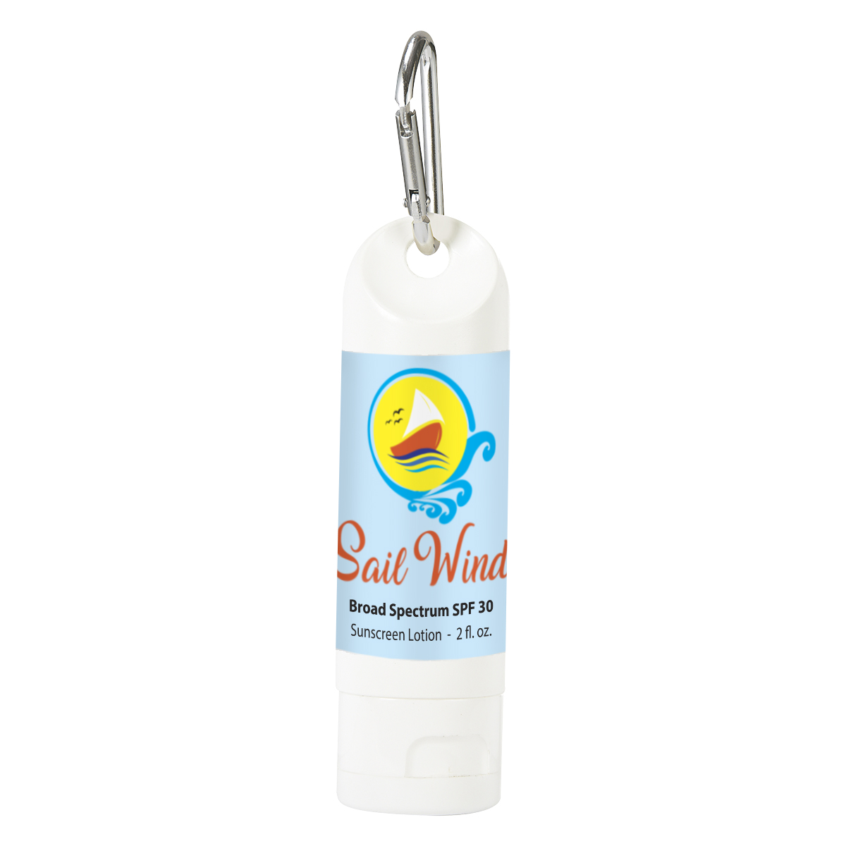 2 Oz. SPF 30 Sunscreen Lotion Carabiner Bottle 4