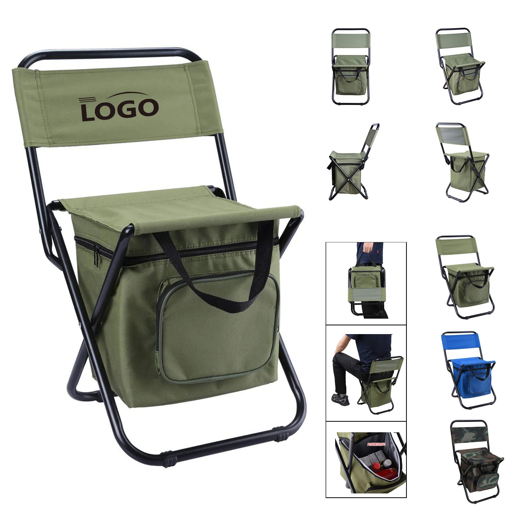 Outdoor Portable Chair With Cooler Bag 7