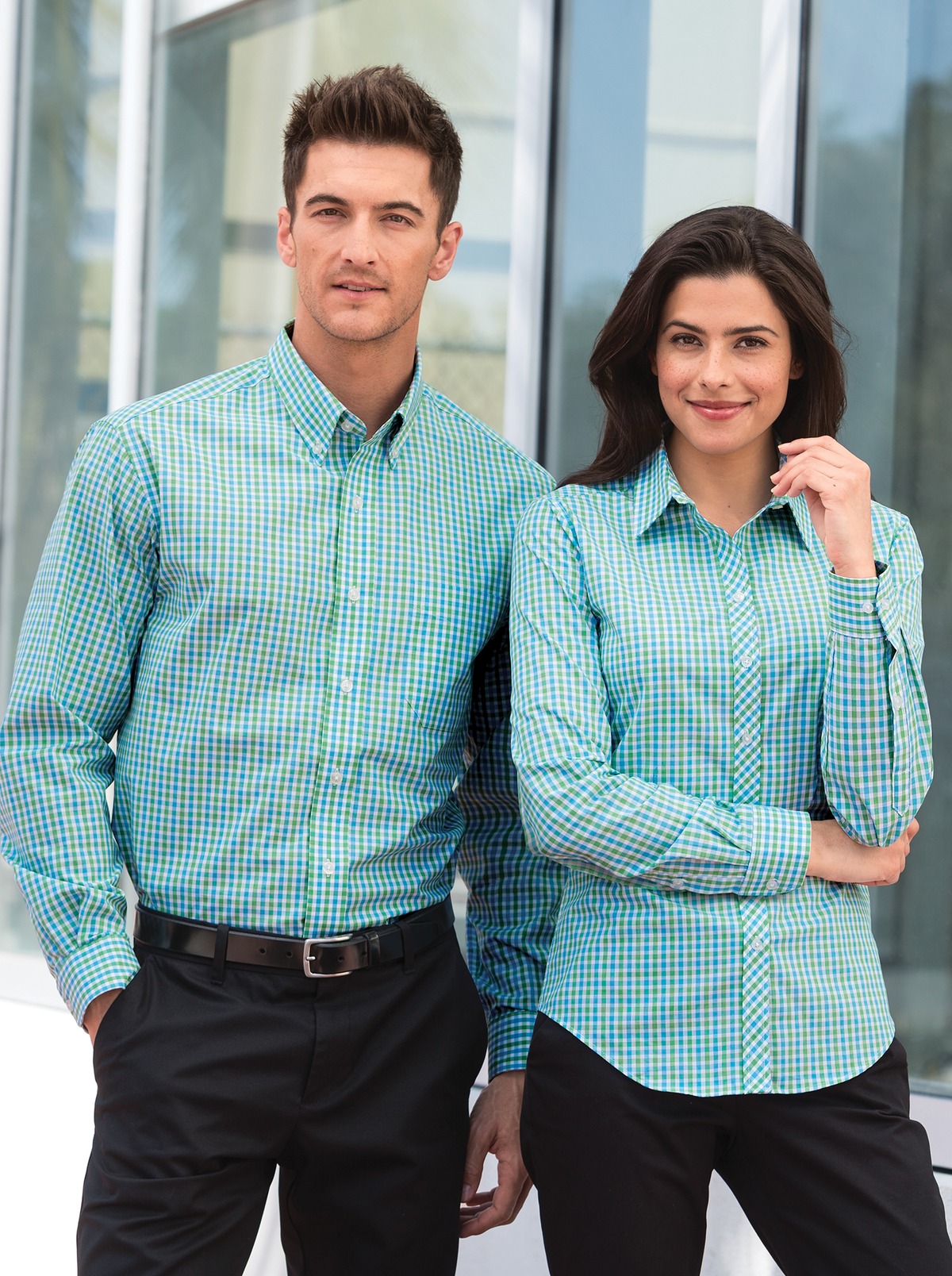 Long Sleeve Gingham Easy Care Shirt
