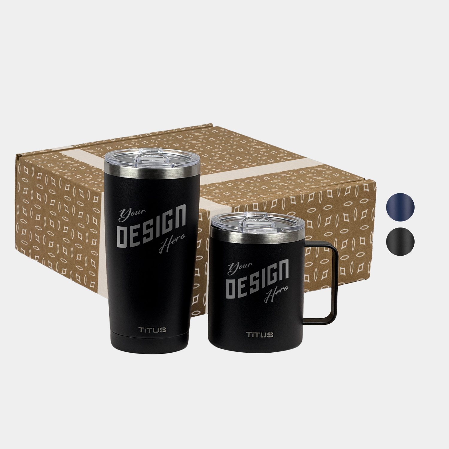 TiTUS® 20 oz Tumbler & 12 oz Mug Insulated Drinkware Gift Set 5