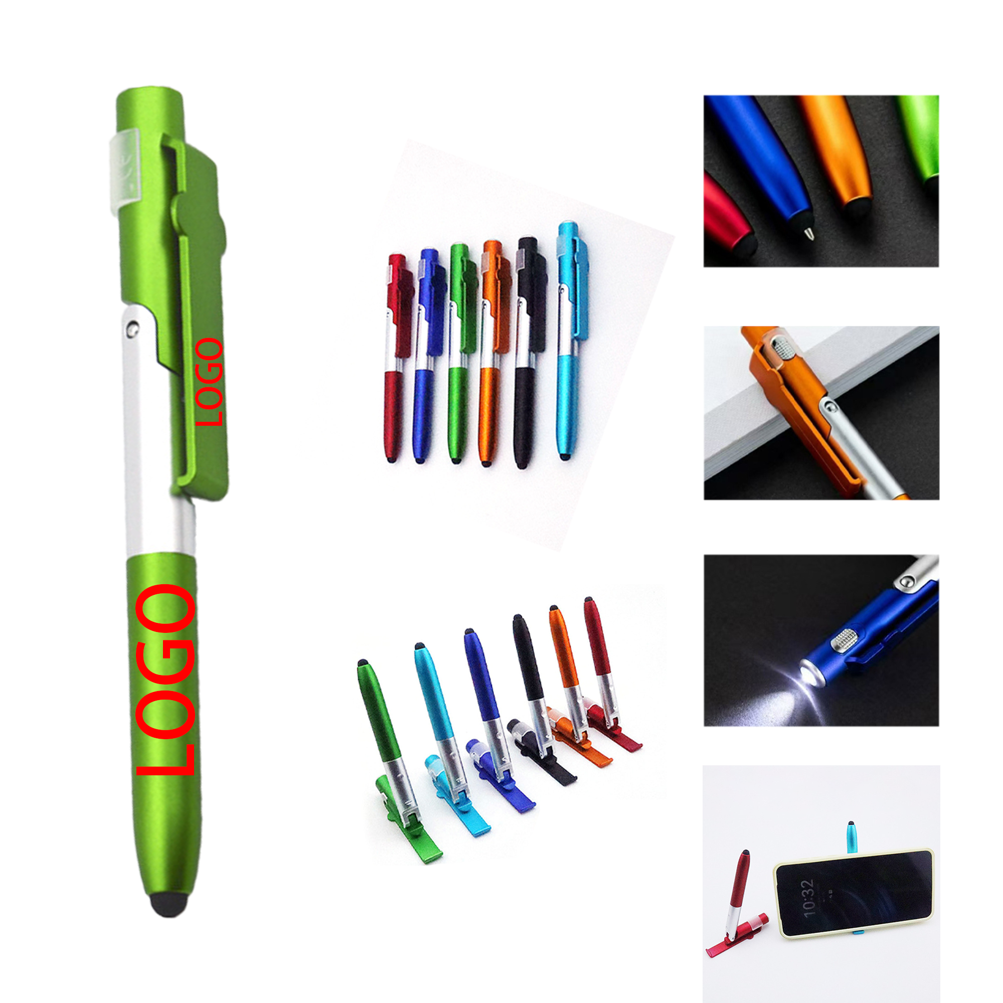 4-in-1 Phone Stand Foldable Pen Light 3