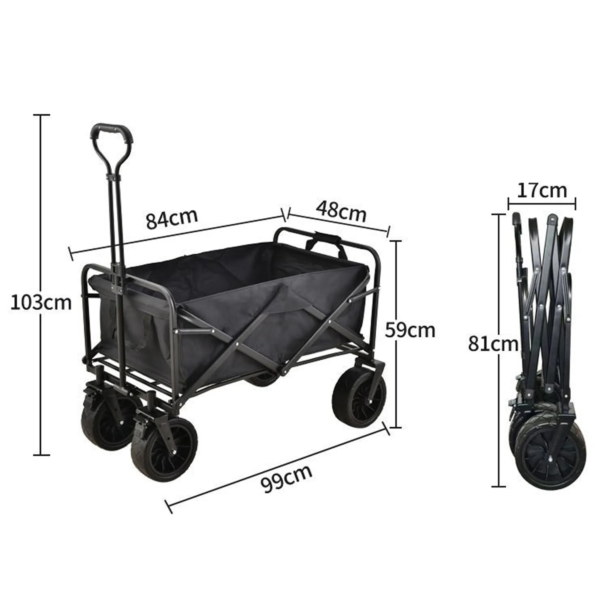 Large Capacity Folding Wagon Platform Structure Hand Carts 2