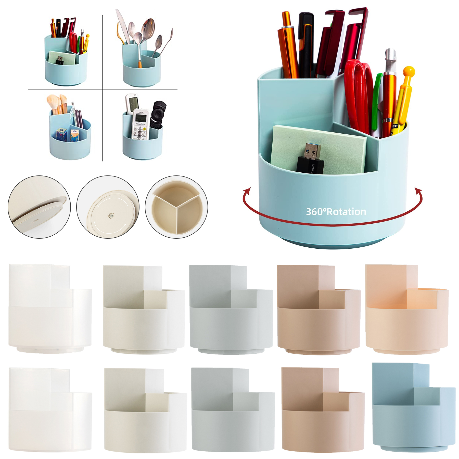 Rotatable Desk Pen Holder 2