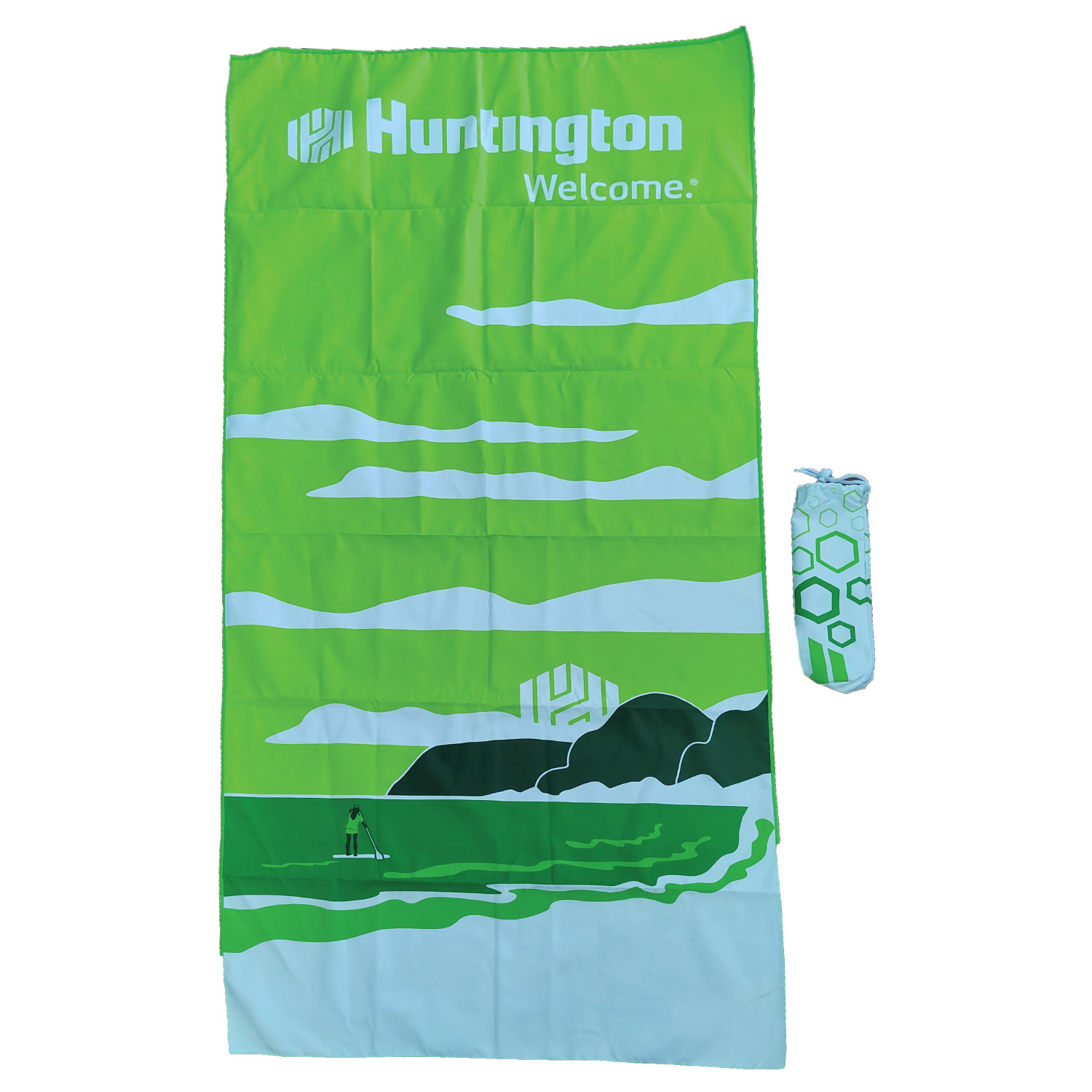 Digital Full Color Beach Towel with Drawstring Bag 1