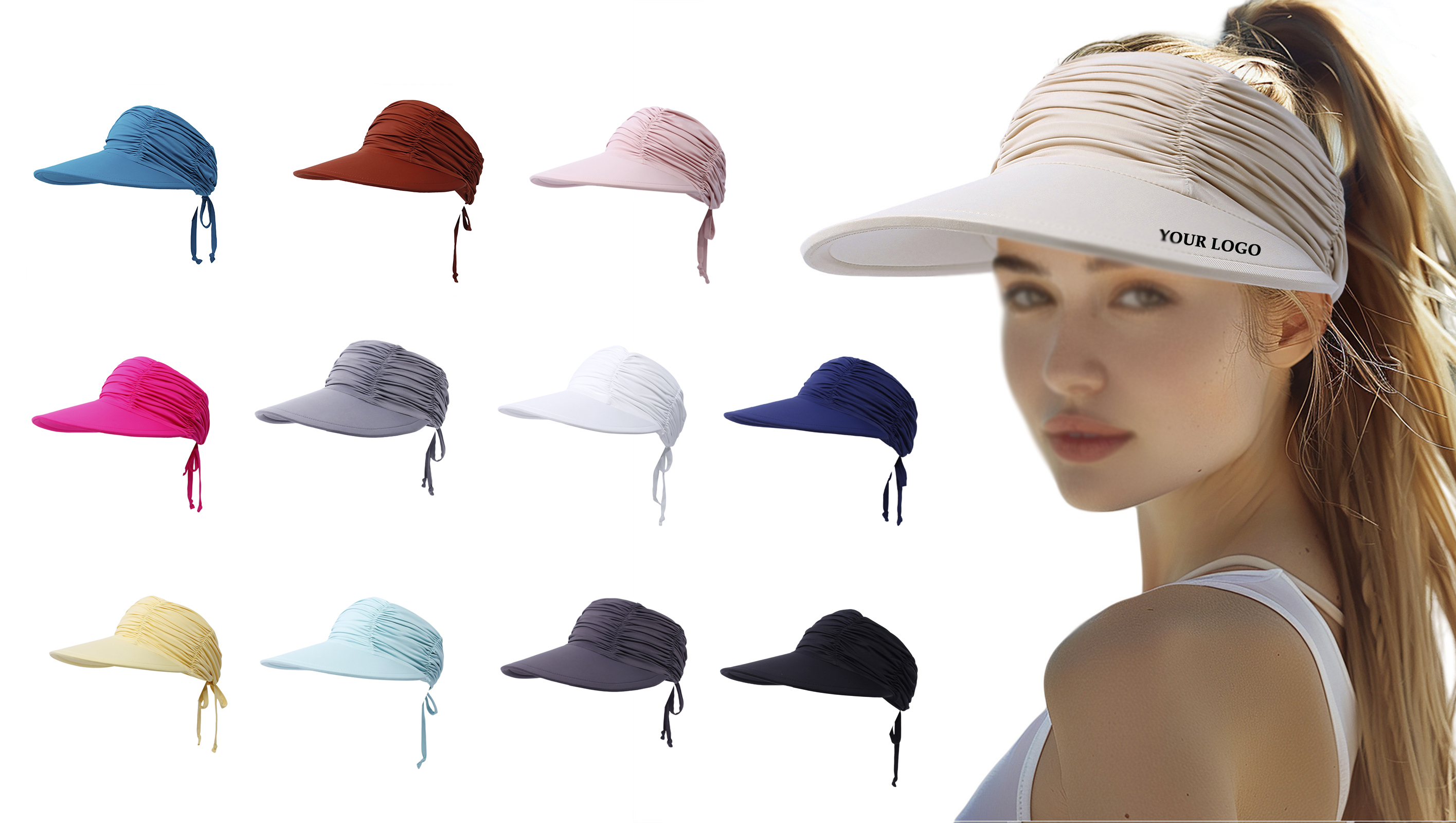Adjustable Elastic Headband Shade Hat 3