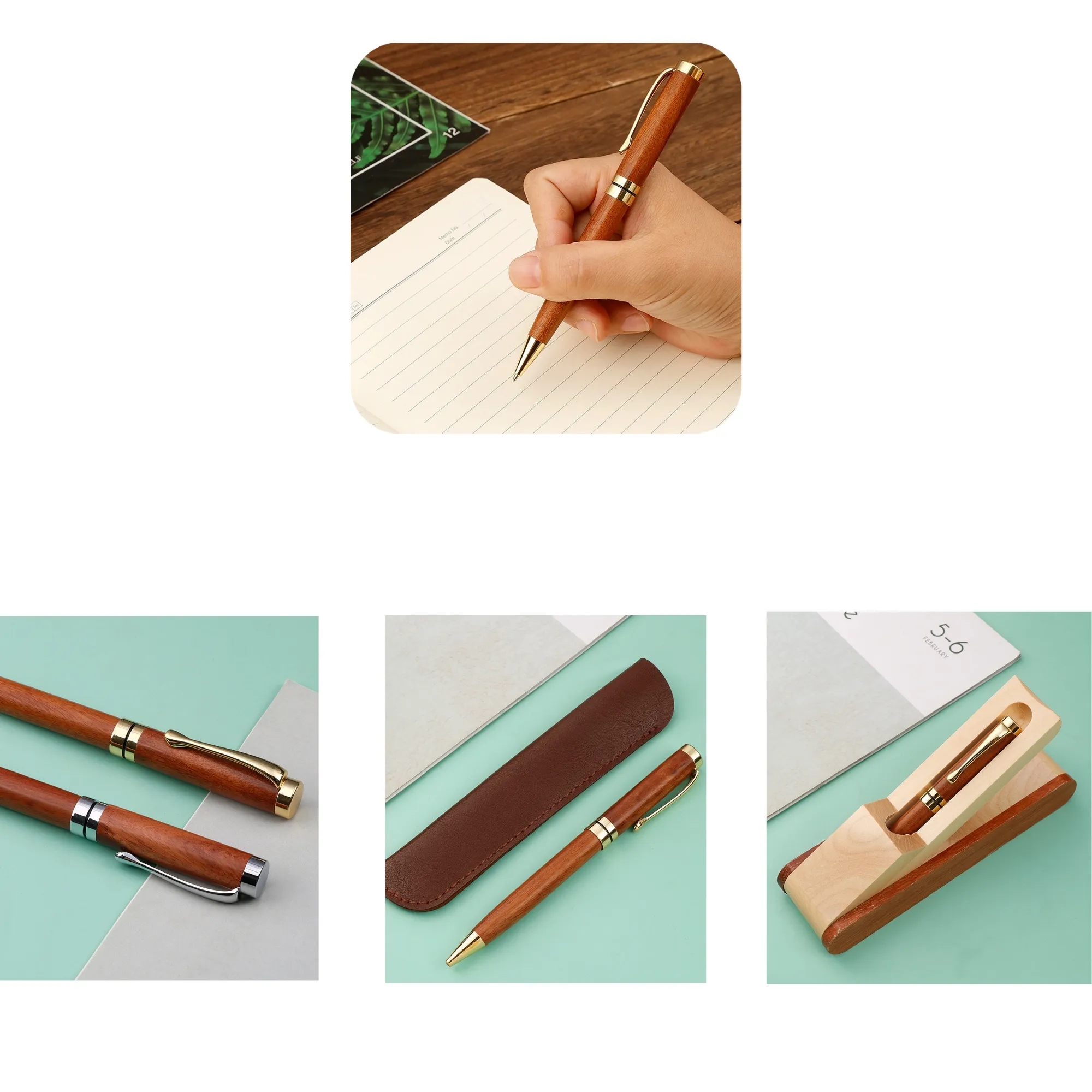 Rotatable Wooden Signature Pen 8