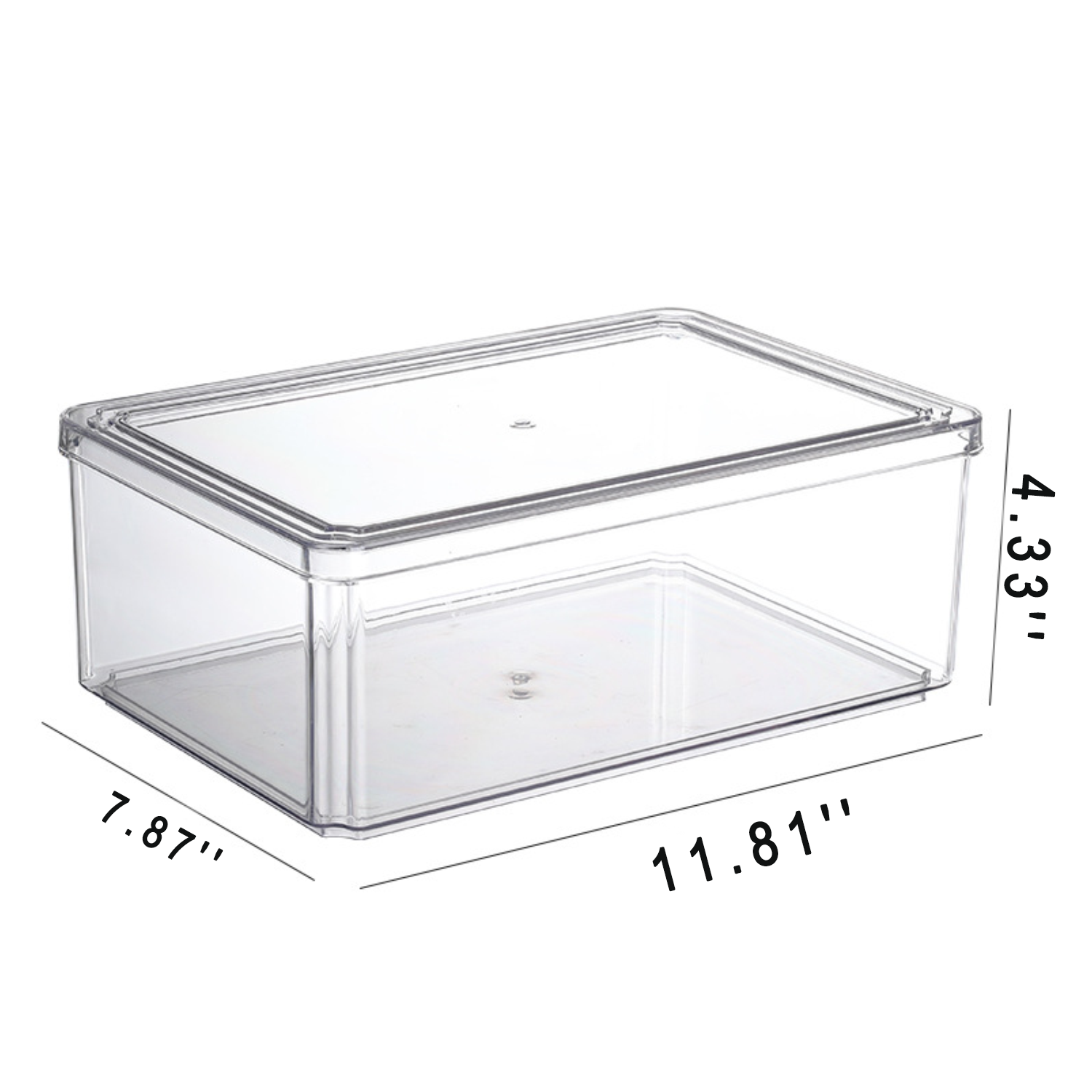 Clear PET Plastic Fridge Food Storage Containers 6