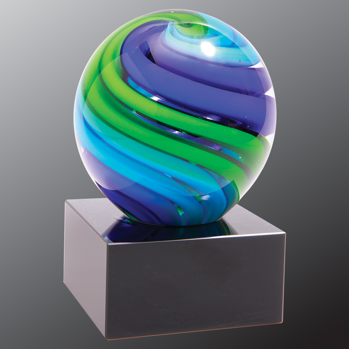 5" Two-Tone Blue & Green Sphere 2