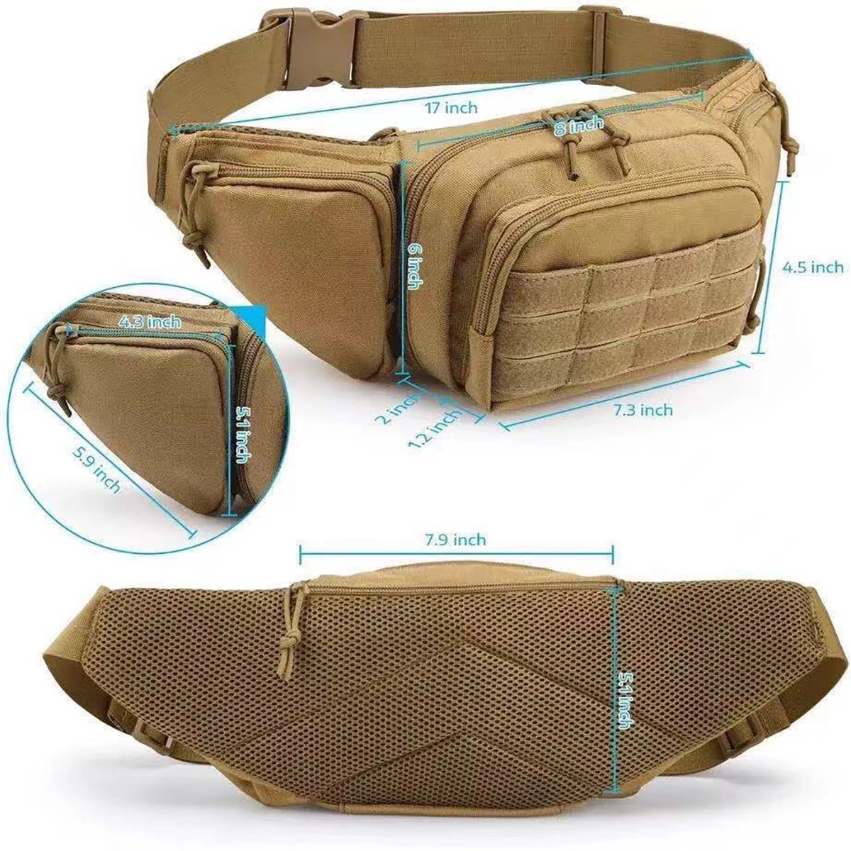 Tactical Fanny Pack Military Waist Bag 3