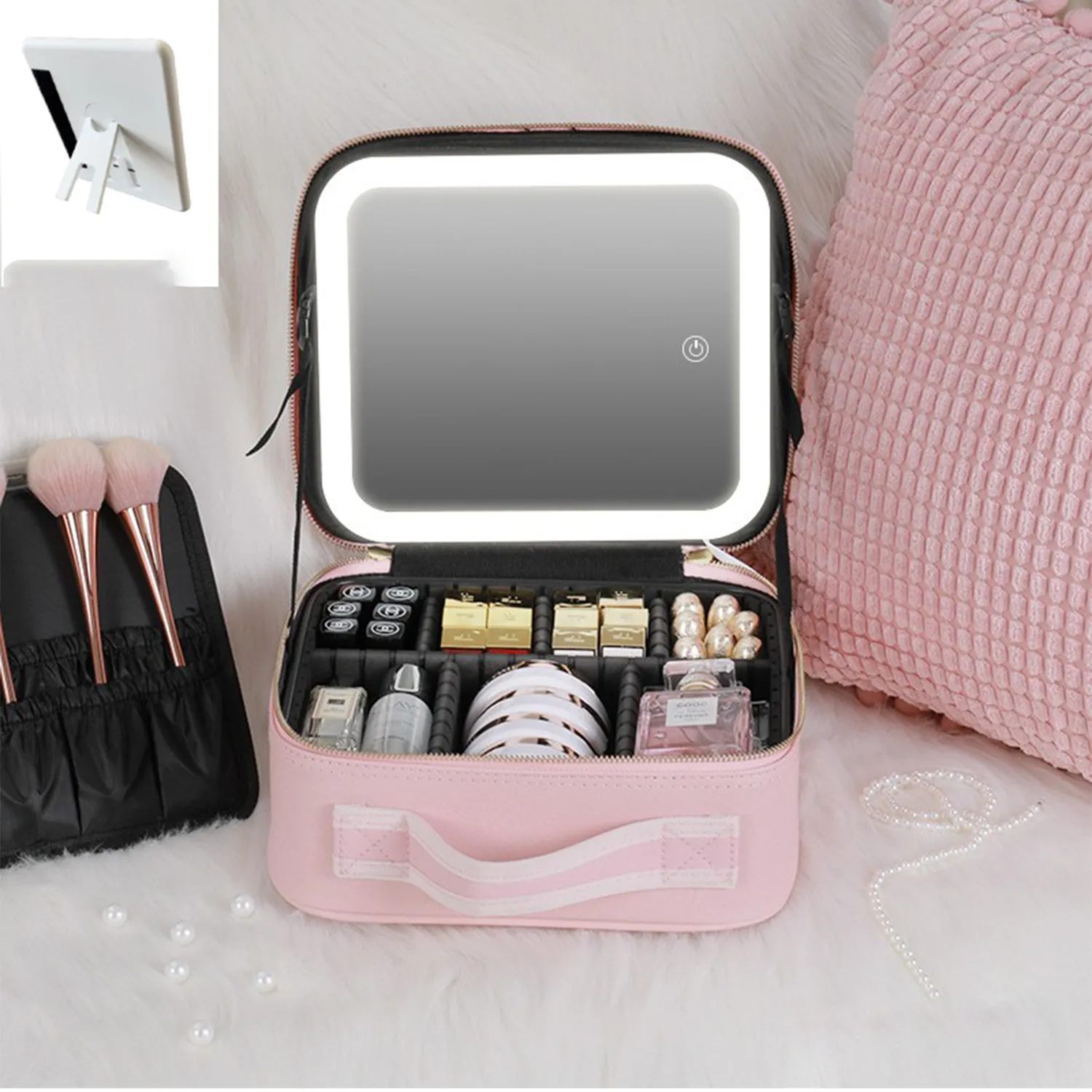 Large Cosmetic Bag With Lamp And Mirror 5
