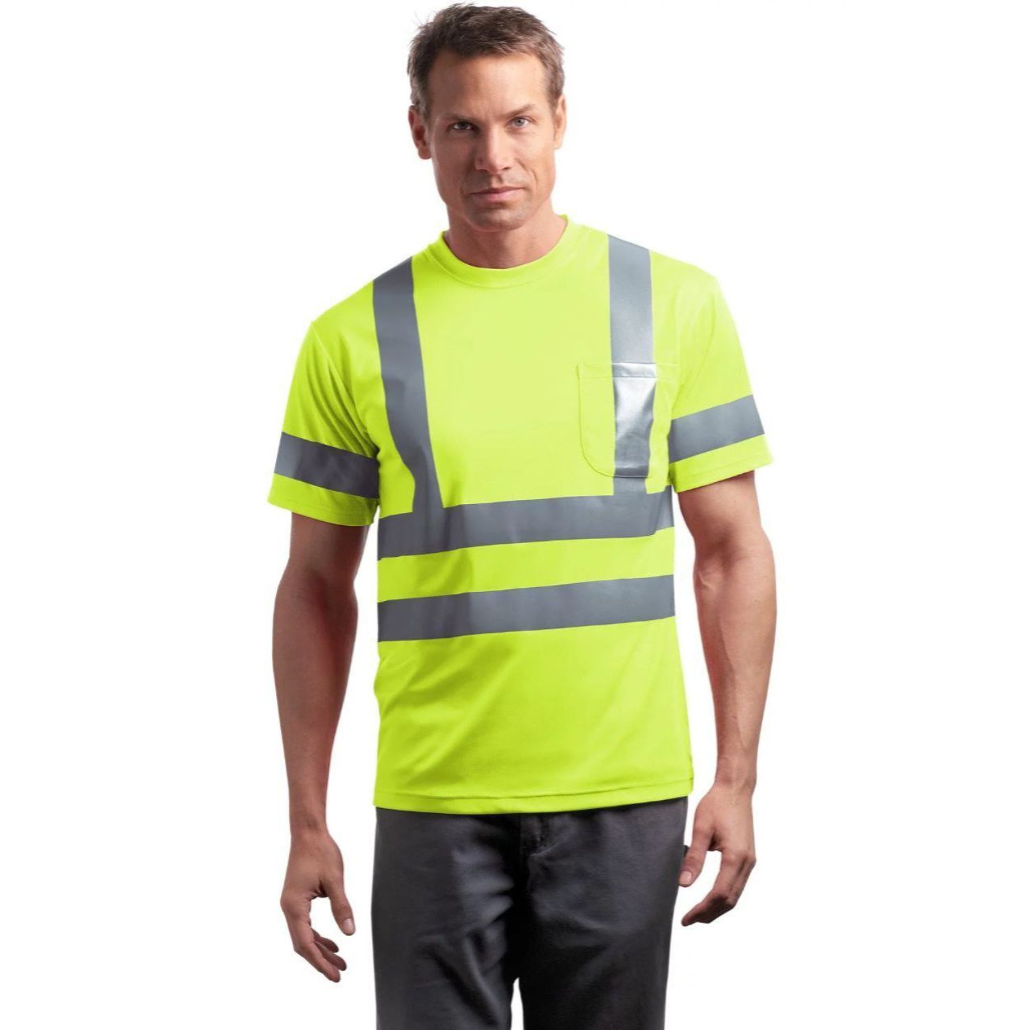 rPET Class 3 Reflective Safety T-Shirt W/ Pocket 10