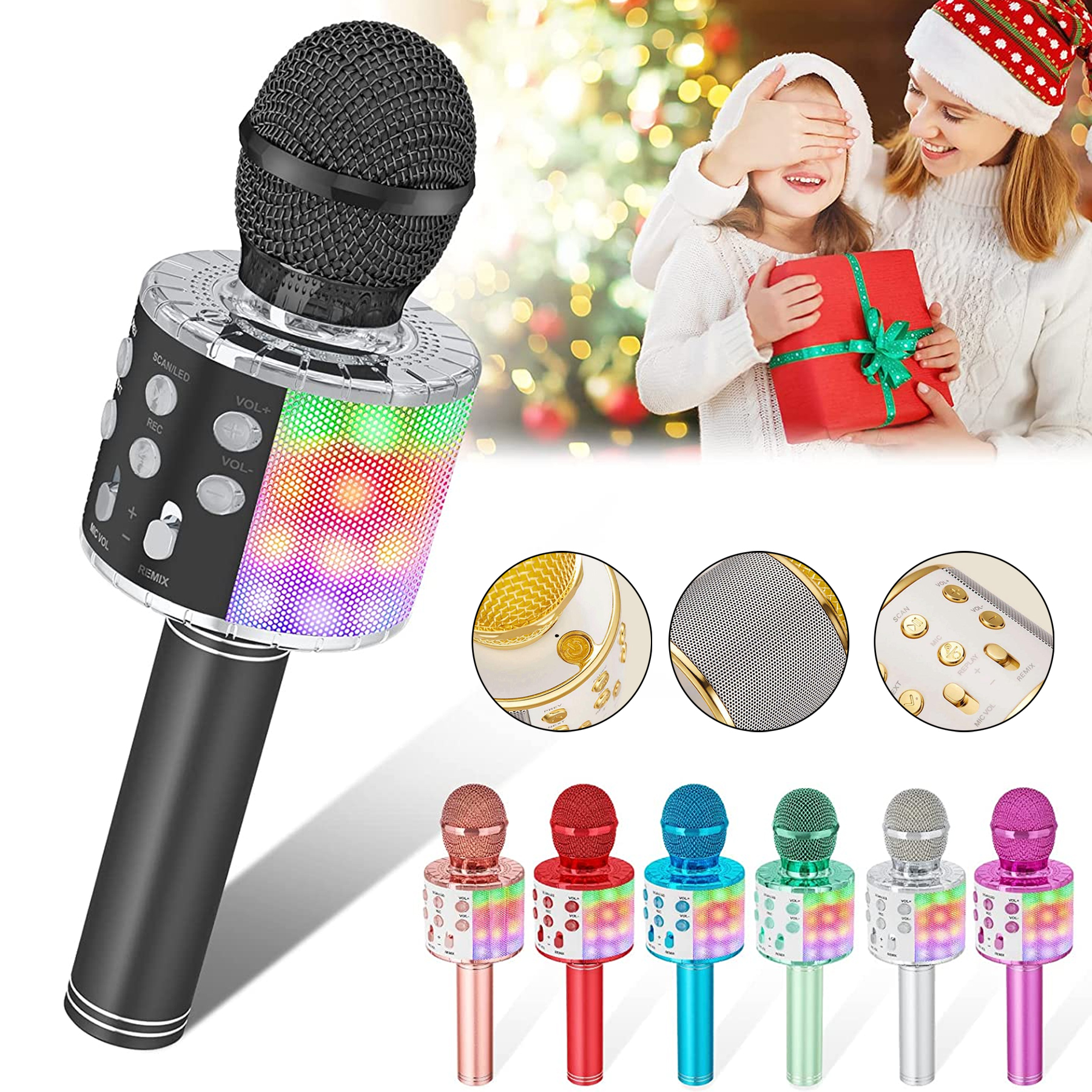 Bluetooth Wireless Karaoke Microphones 2