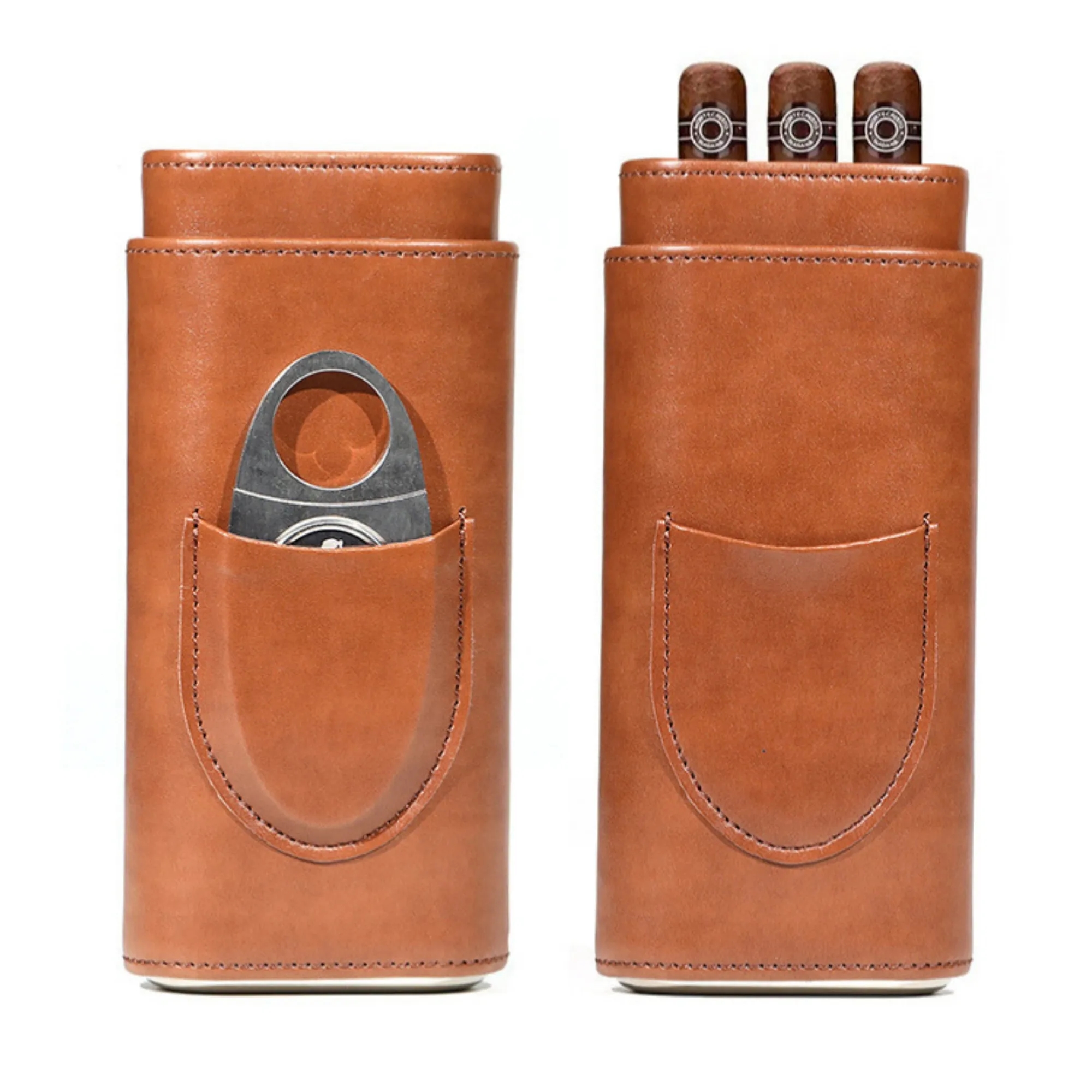 Genuine Leather Case With Cigar Cutter 4