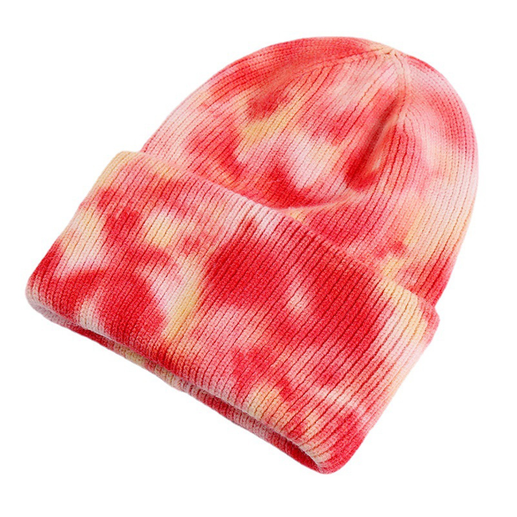 Tie-dye Printed Knitted Beanie Hat 2